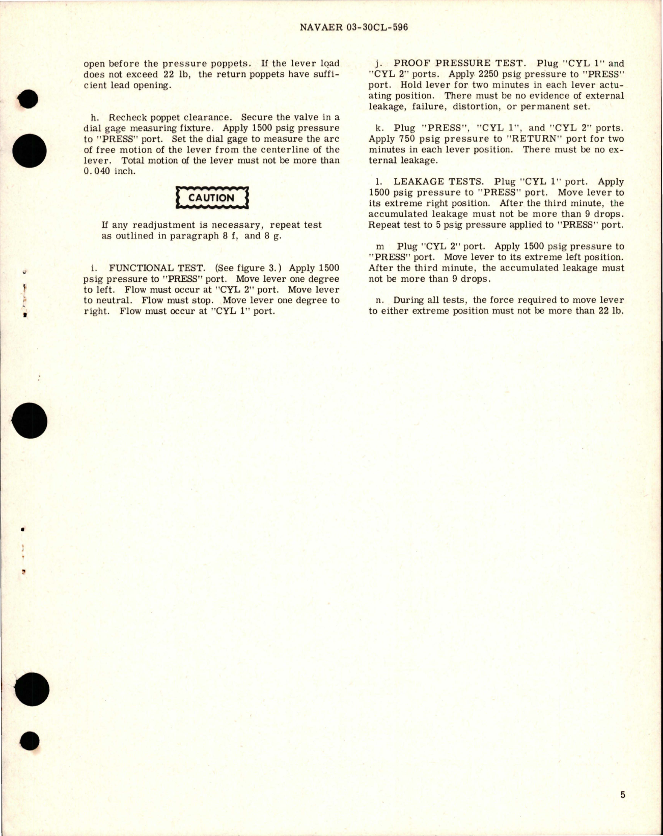 Sample page 5 from AirCorps Library document: Overhaul Instructions with Parts for 4-Way Walking Beam Hydraulic Valve - Part 50389 