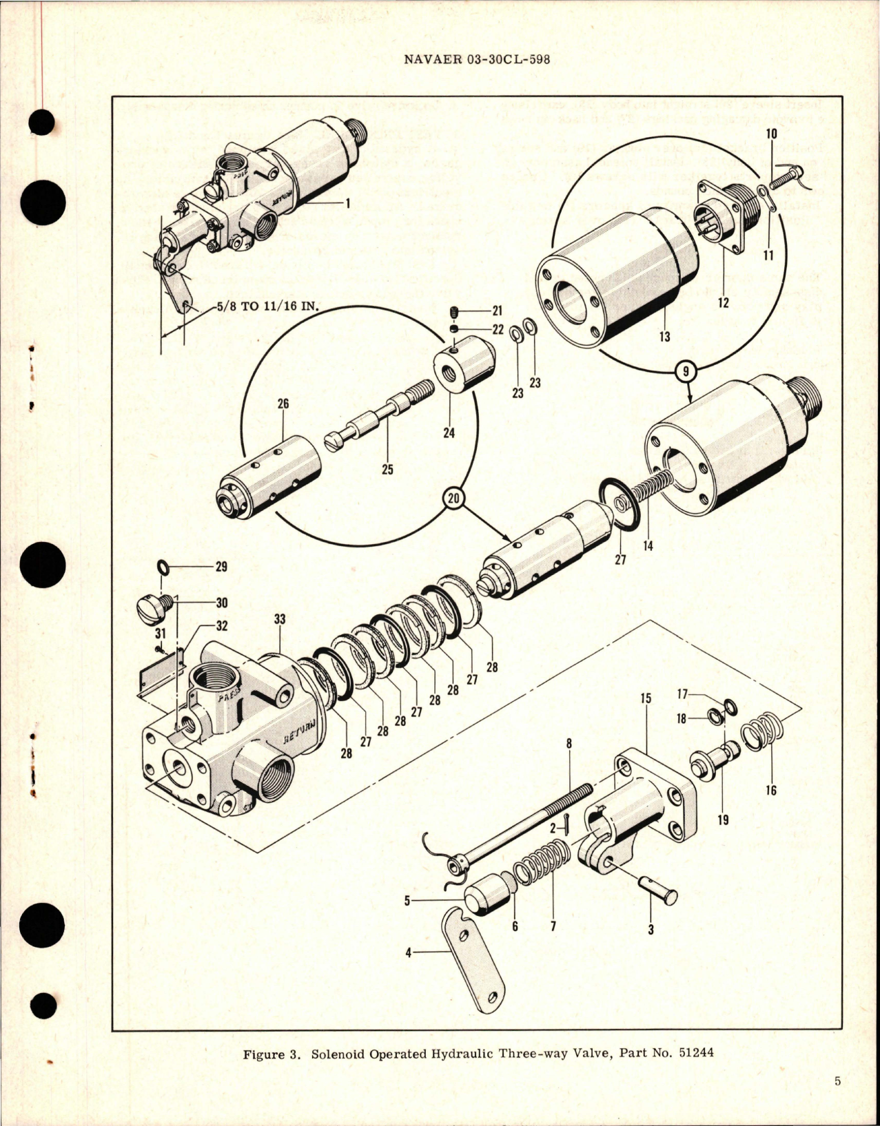 Sample page 5 from AirCorps Library document: Overhaul Instructions with Parts for Solenoid Operated Hydraulic Three-Way Valve - Part 51244 