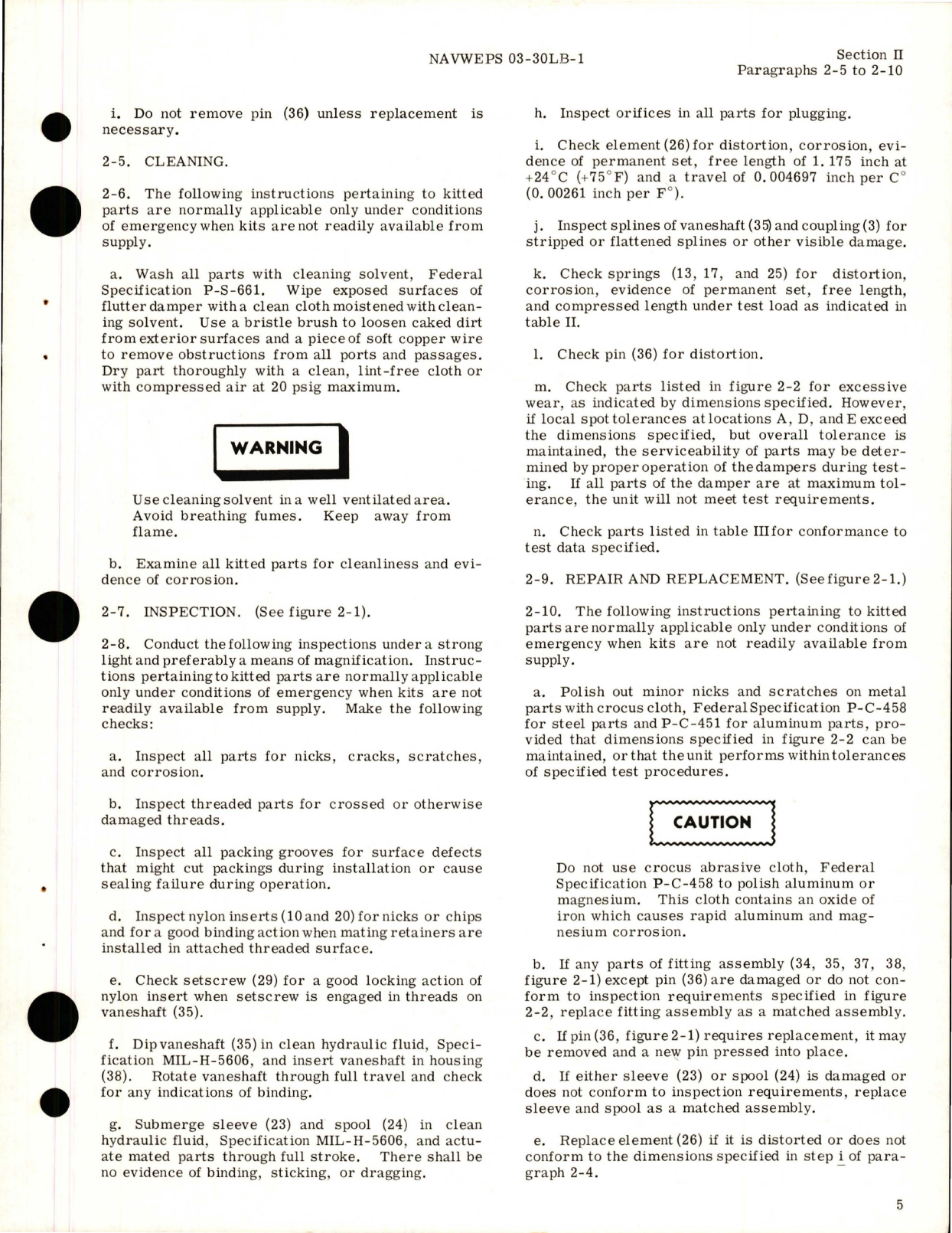 Sample page 9 from AirCorps Library document: Overhaul Instructions for Flutter Dampers - Parts 100721A, 100721A-1, 100721A-3, 100723A & 100723A-1