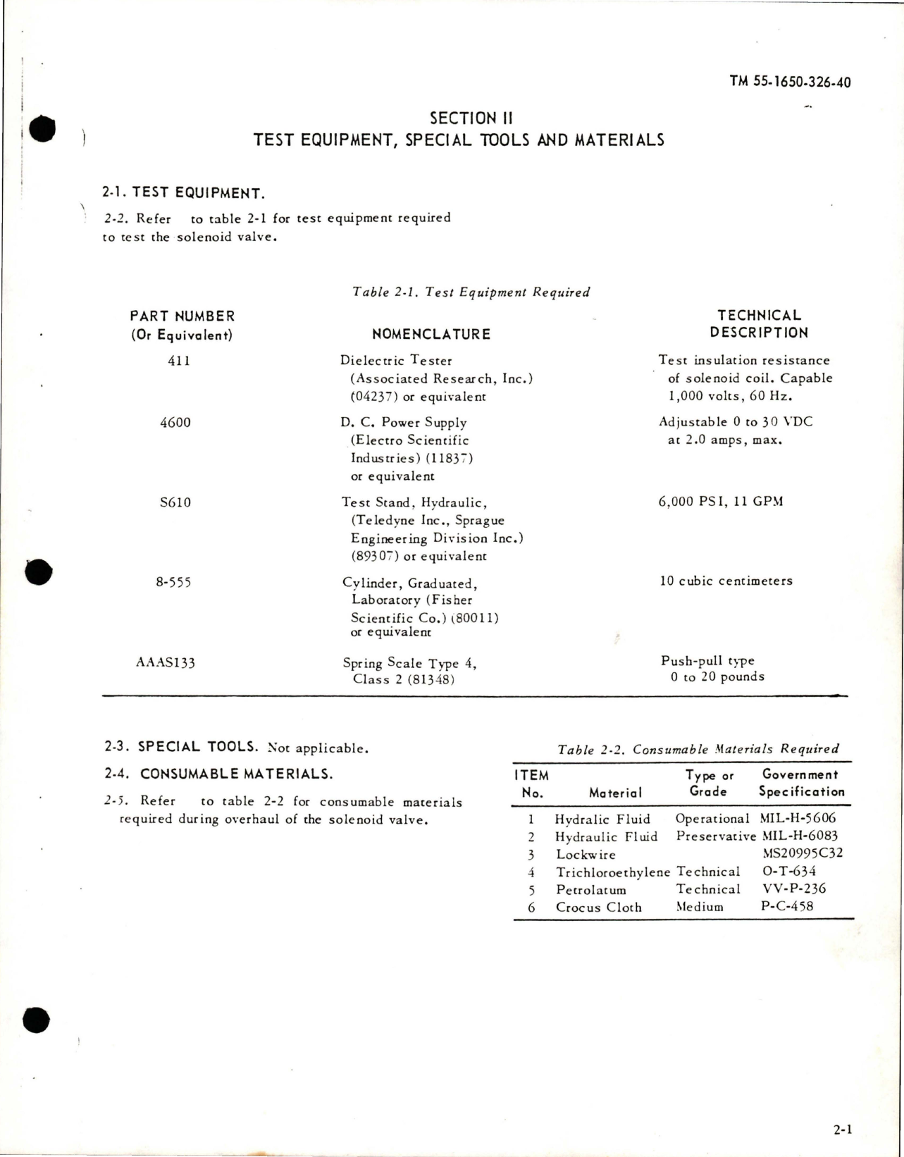 Sample page 9 from AirCorps Library document: Maintenance Instructions for Including Repair Parts and Special Tools List for Solenoid Valve - Part HP909100-10