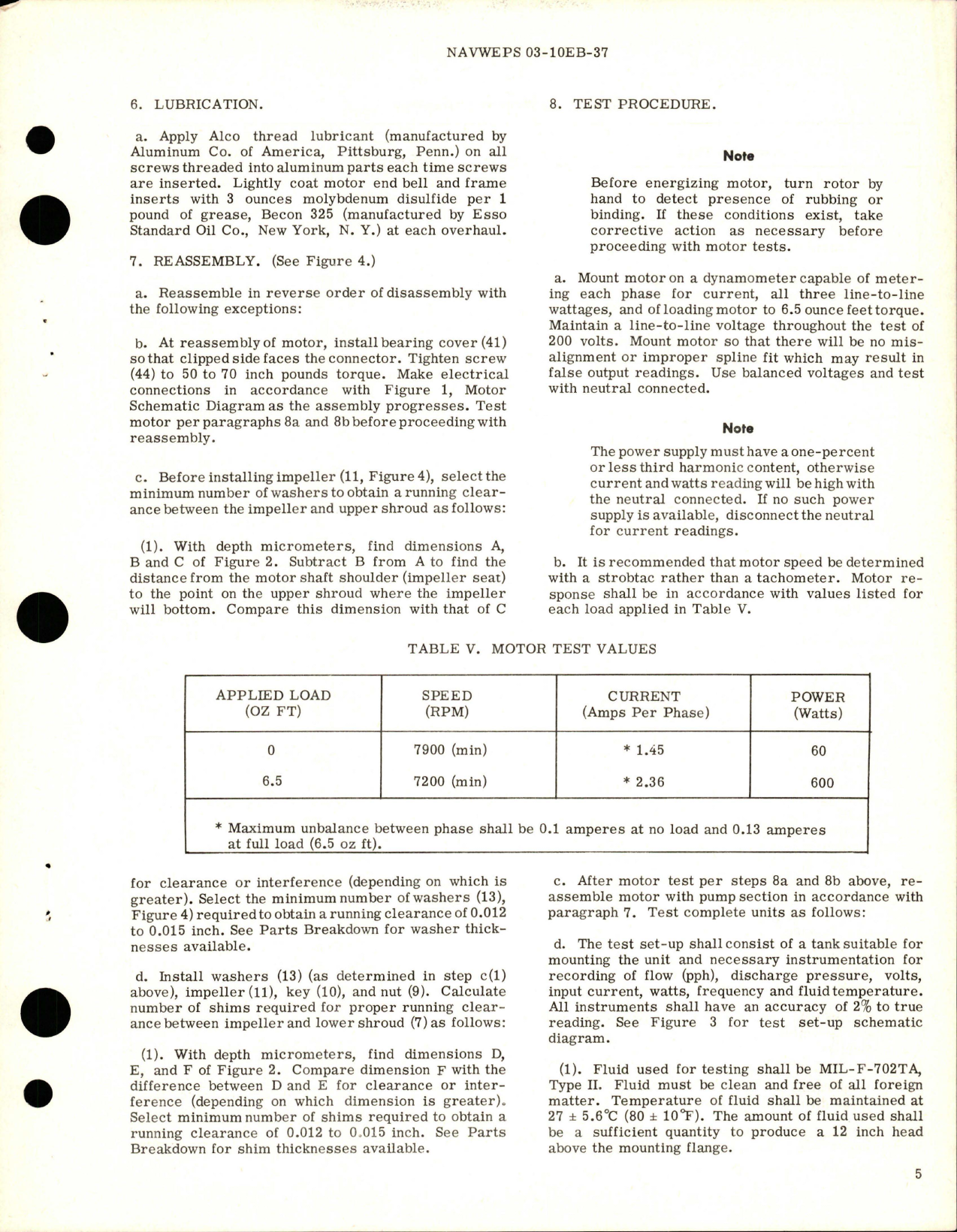 Sample page 5 from AirCorps Library document: Overhaul Instructions with Parts Breakdown for Fuel Booster Pump - Model RR11620-2 and RR11620-3