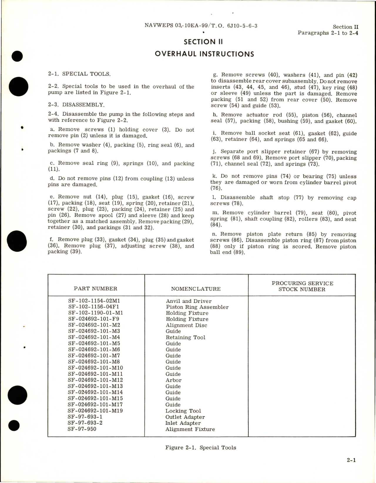Sample page 7 from AirCorps Library document: Overhaul Instructions for Axial Piston Pump Assembly - 024692-102-14-13