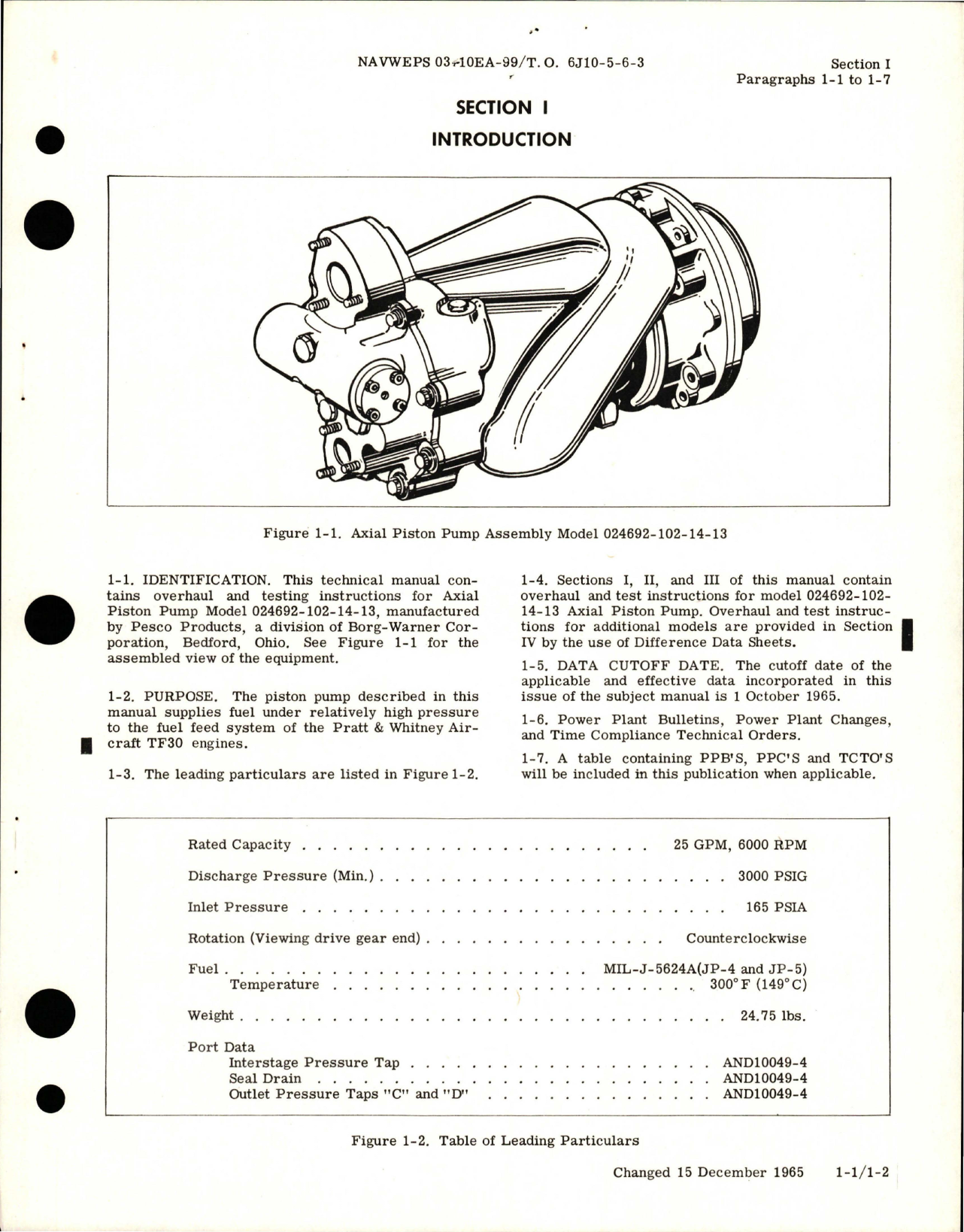 Sample page 5 from AirCorps Library document: Overhaul Instructions for Axial Piston Pump Assembly - 024693 Series