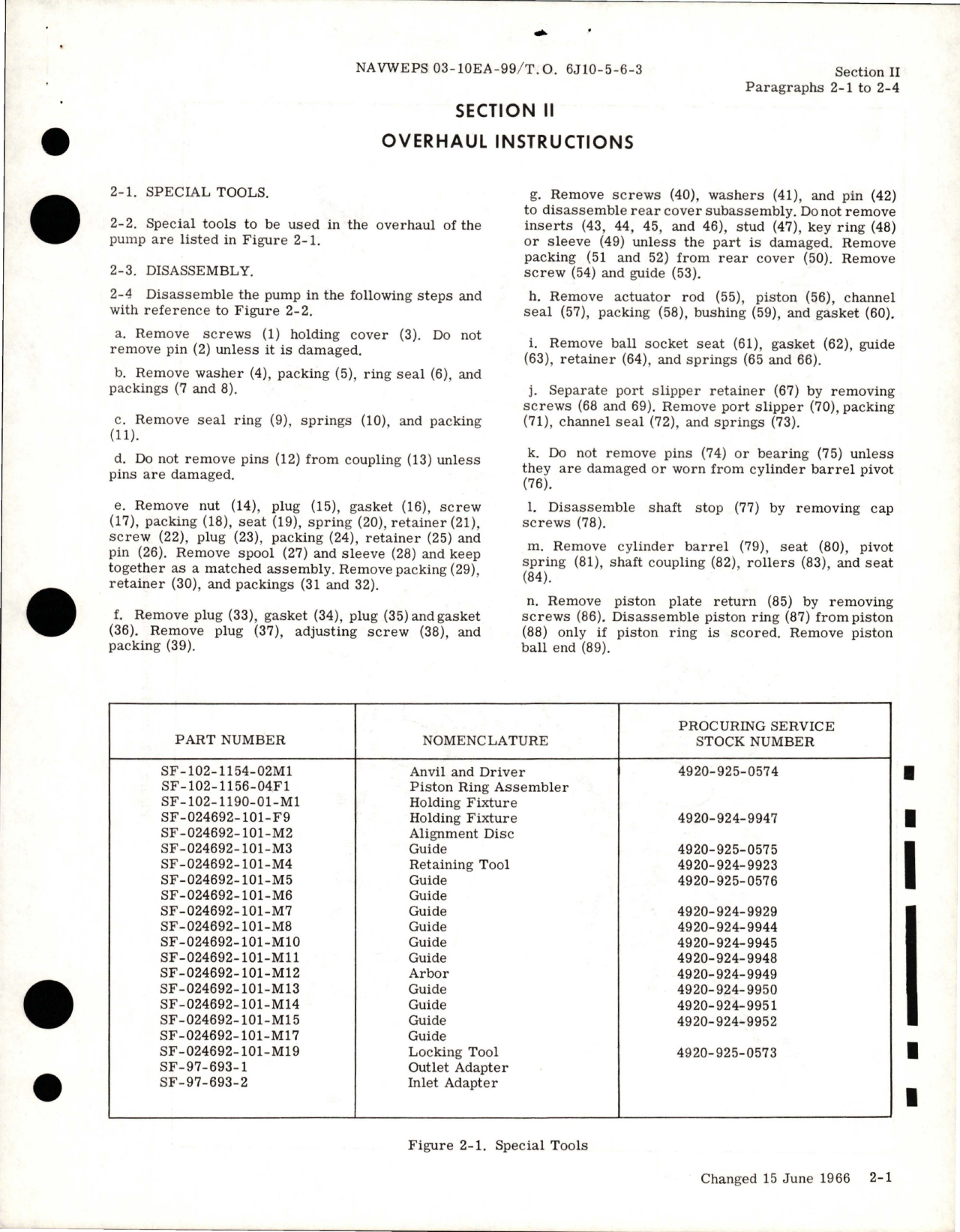 Sample page 7 from AirCorps Library document: Overhaul Instructions for Axial Piston Pump Assembly - 024693 Series