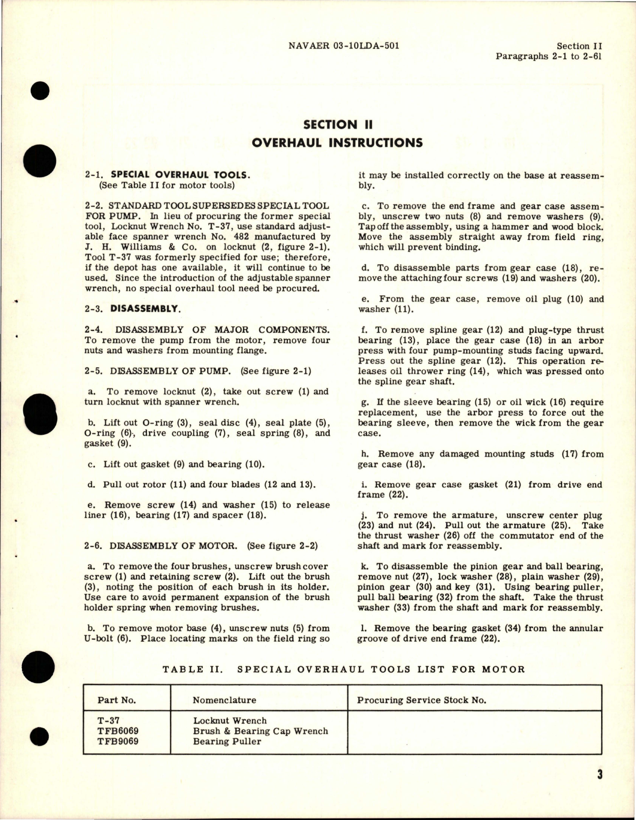 Sample page 7 from AirCorps Library document: Overhaul Instructions for Electric Motor Driven Water Pump - Model RD-7240