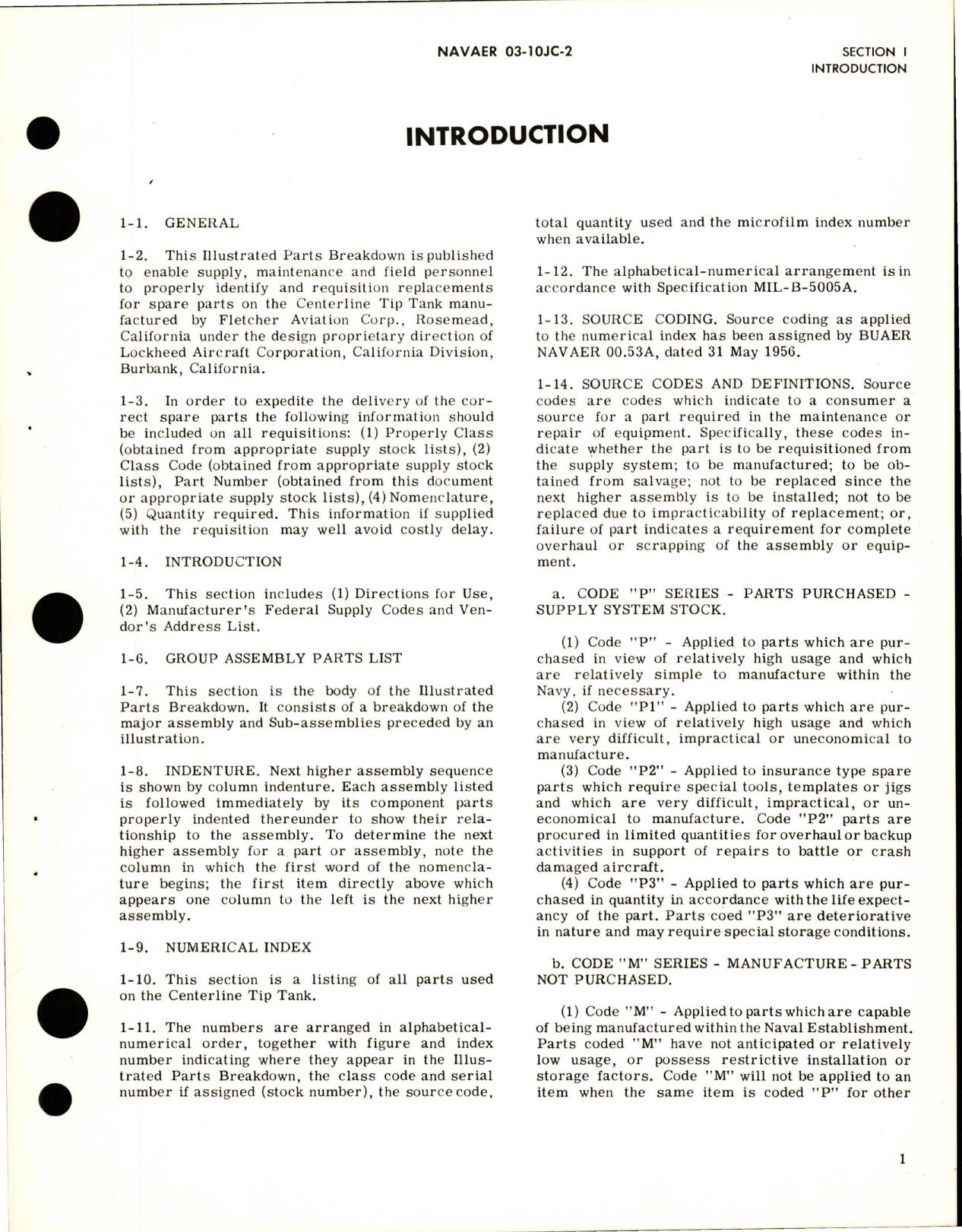 Sample page 5 from AirCorps Library document: Illustrated Parts Breakdown for Centerline Wing Tip Tank - Part 634100-1, -2 