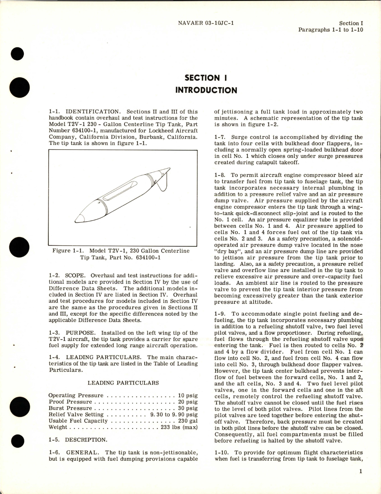 Sample page 5 from AirCorps Library document: Overhaul Instructions - Centerline Tip Tank - Model T2V-1 - 230 Gallon - Part 634100-1 and 634100-2