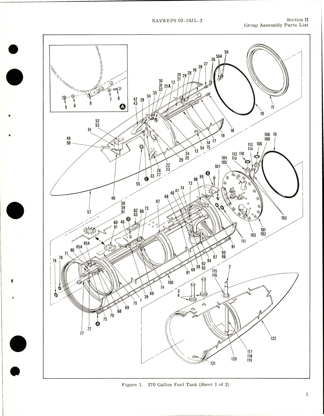 Sample page 7 from AirCorps Library document: Illustrated Parts Breakdown for Fuel Tanks - 370 Gallon - Parts 507100 and 501700-501