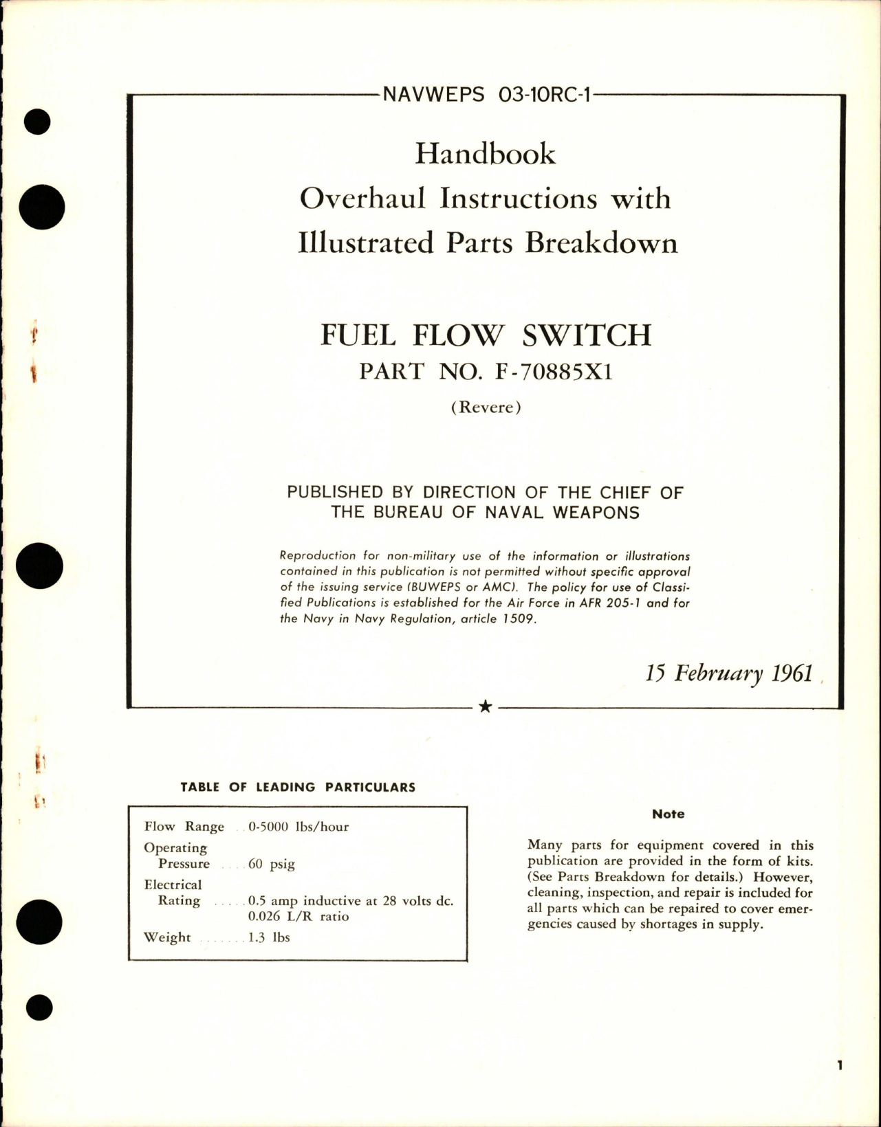 Sample page 5 from AirCorps Library document: Overhaul Instructions for Water Regulators