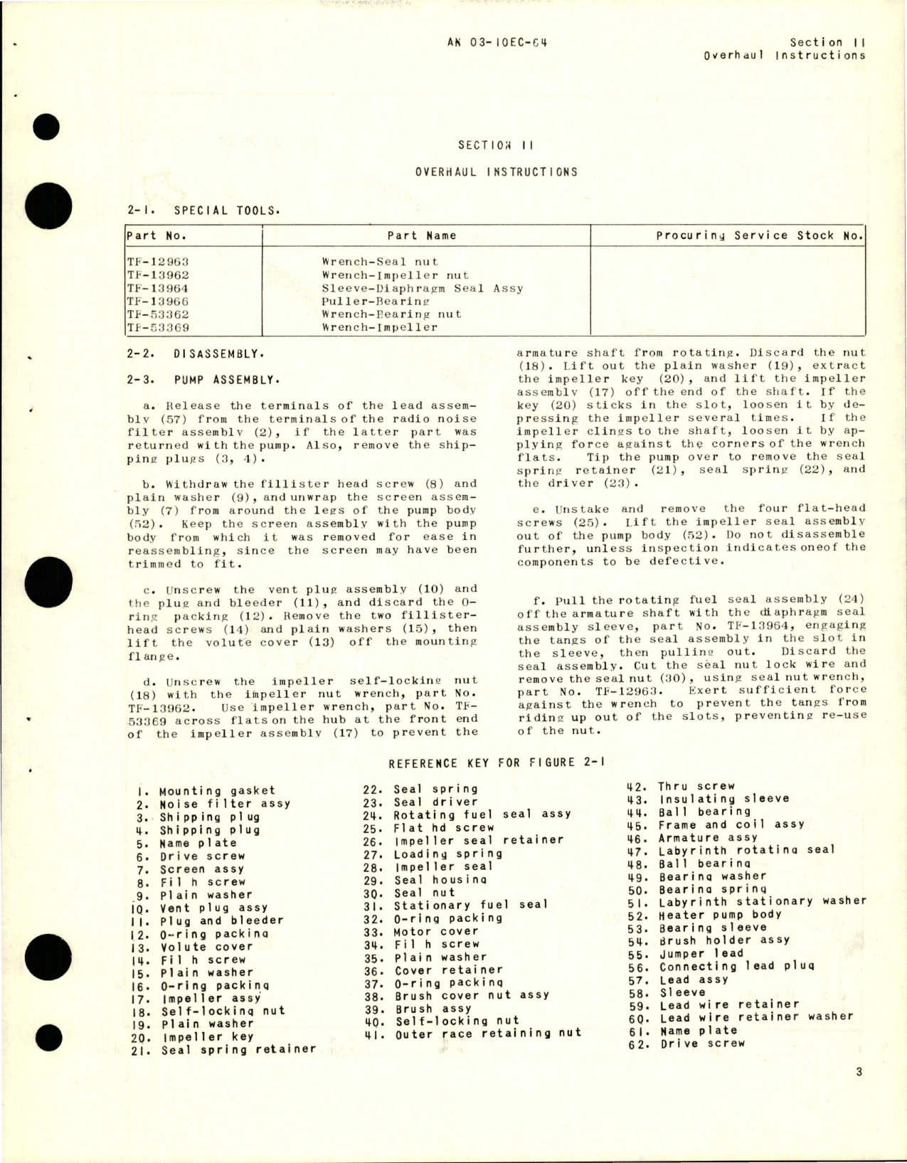 Sample page 5 from AirCorps Library document: Overhaul Instructions for Submerged Heater Pump - Model TF-53300-1