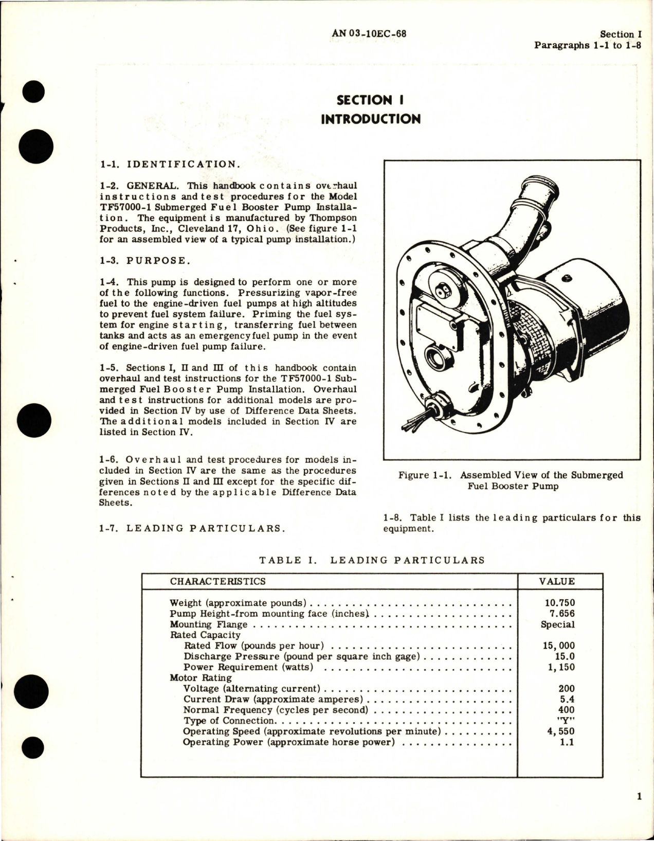 Sample page 5 from AirCorps Library document: Overhaul Instructions for Submerged Fuel Booster Pump - TF57000-1, TF59700 and TF59700-1 