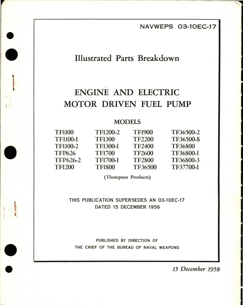 Illustrated Parts Breakdown For Engine And Electric Motor Driven Fuel Pump Aircorps Library Illustrated Parts Breakdown For Engine And Electric Motor Driven Fuel Pump Aircorps Library