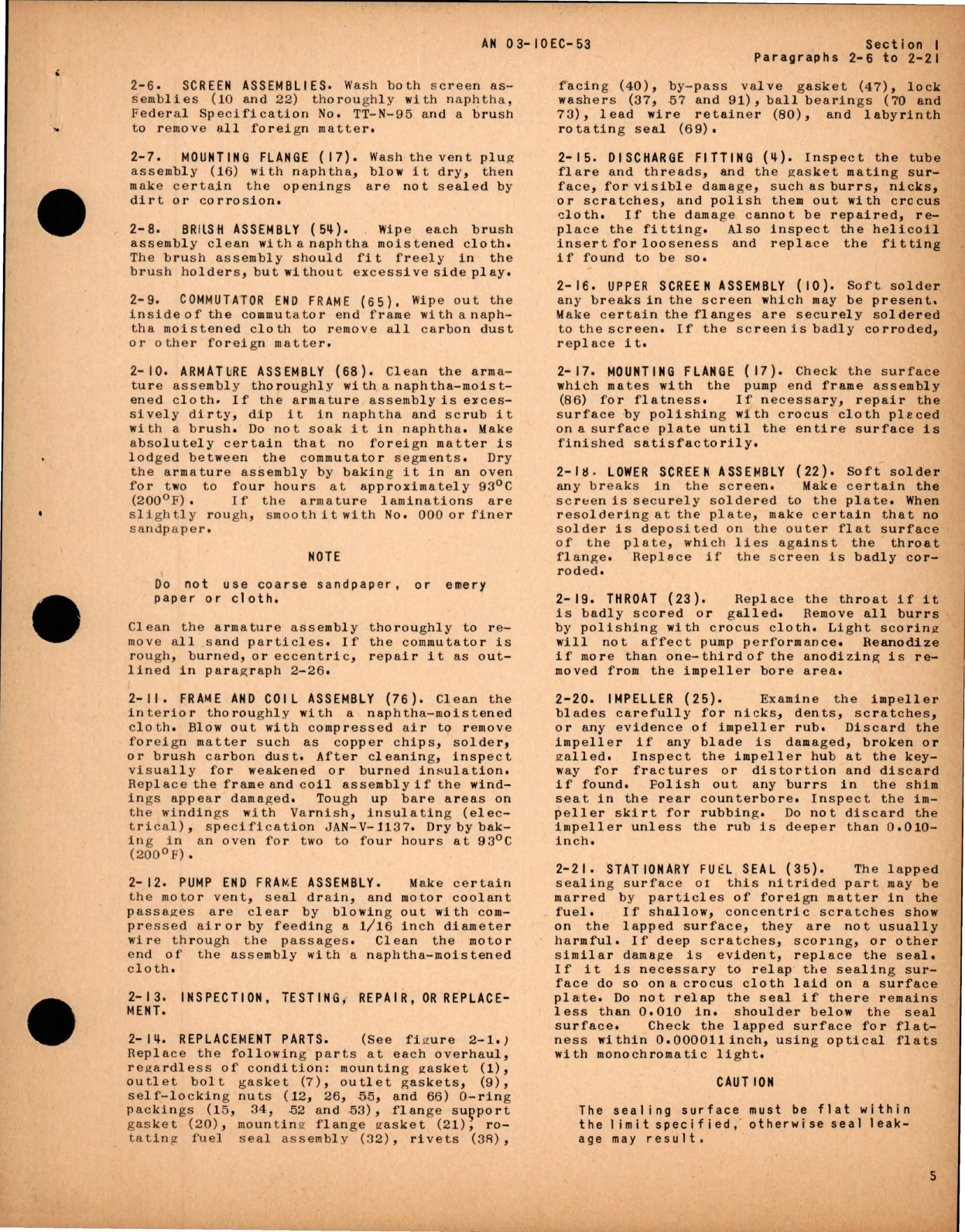 Sample page 7 from AirCorps Library document: Overhaul Instructions for Submerged Fuel Booster Pumps - Model TF-54900-1