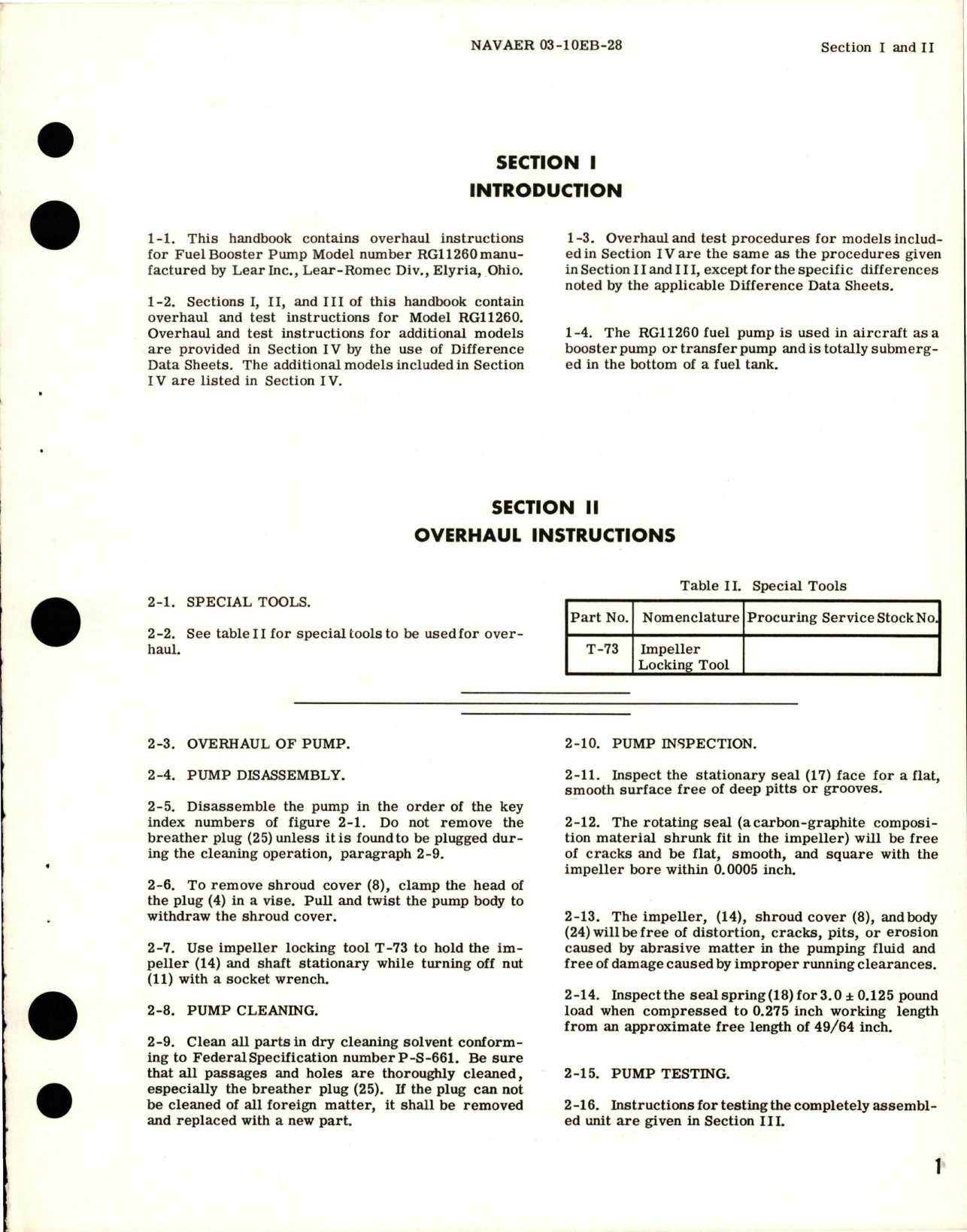 Sample page 5 from AirCorps Library document: Overhaul Instructions for Fuel Booster Pump - RG11260, RG11260A1, and RG11260A3