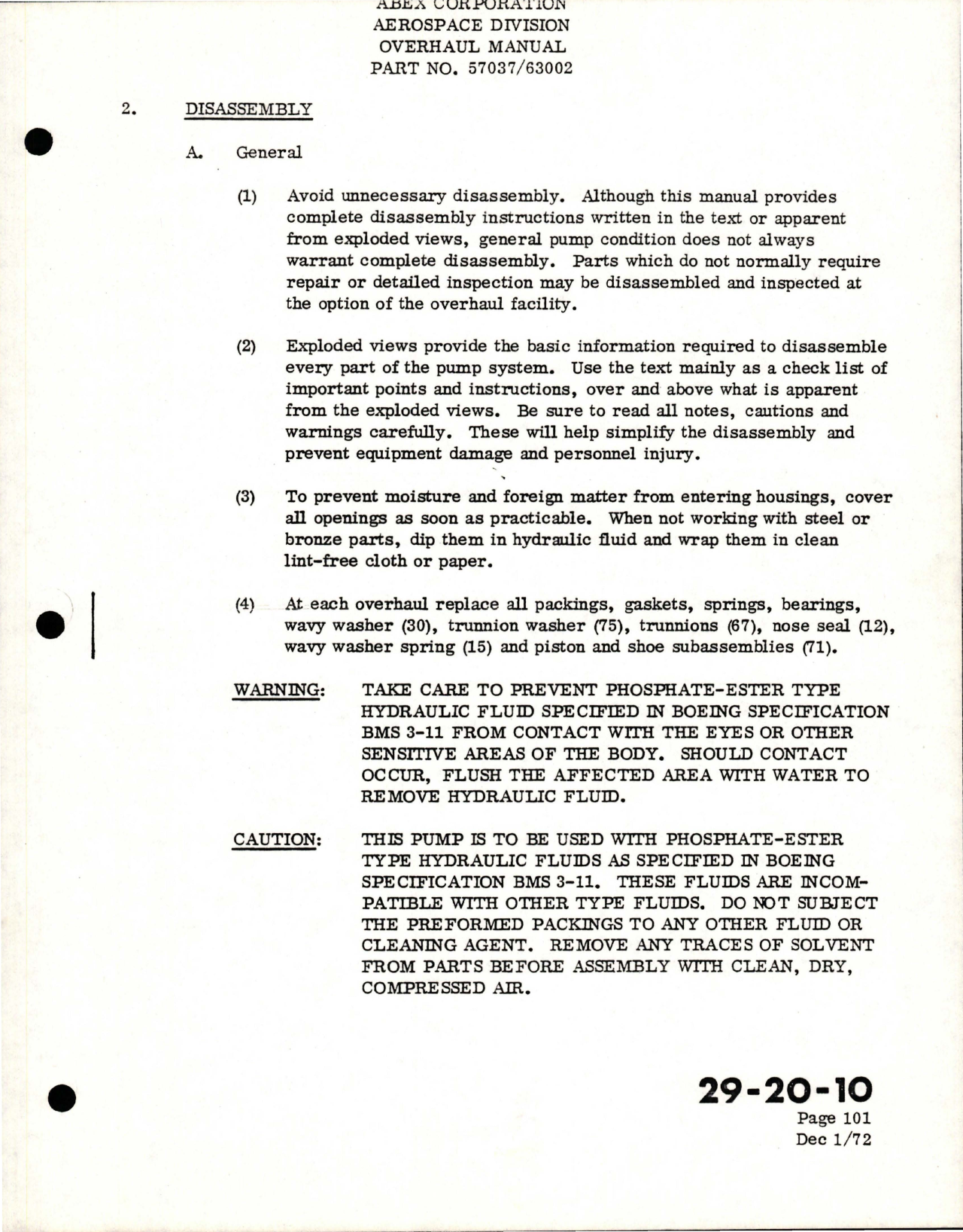 Sample page 9 from AirCorps Library document: Overhaul Manual for Pump and Motor Package - Parts 57037, 63002 - Models PMP05VC-5 and PMP05VC-5A 