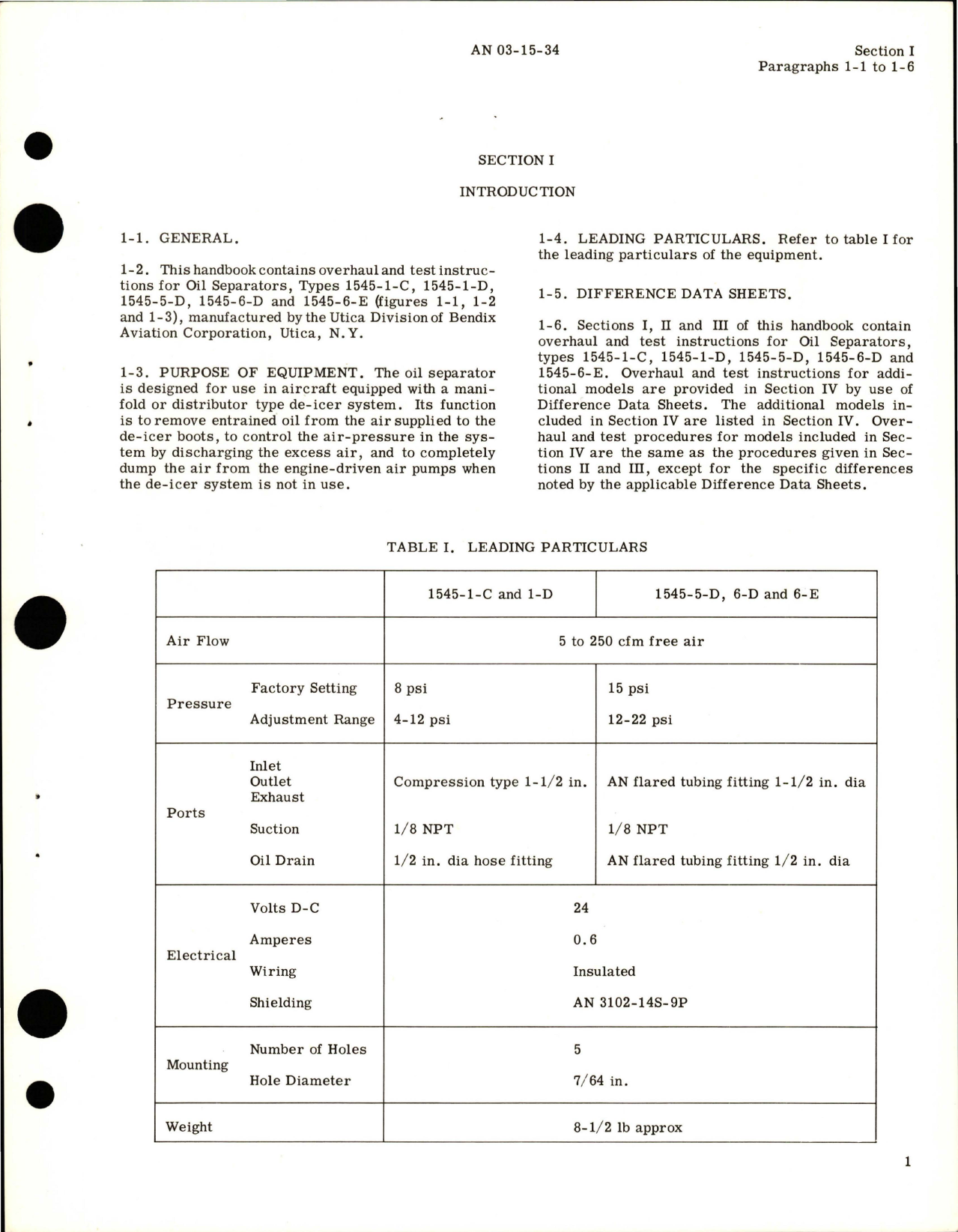 Sample page 5 from AirCorps Library document: Overhaul Instructions for Oil Separator - Parts 659-1-A, 1545-1-C, 1545-1-D, 1545-5-D, 1545-6-D, and 1545-6-E 