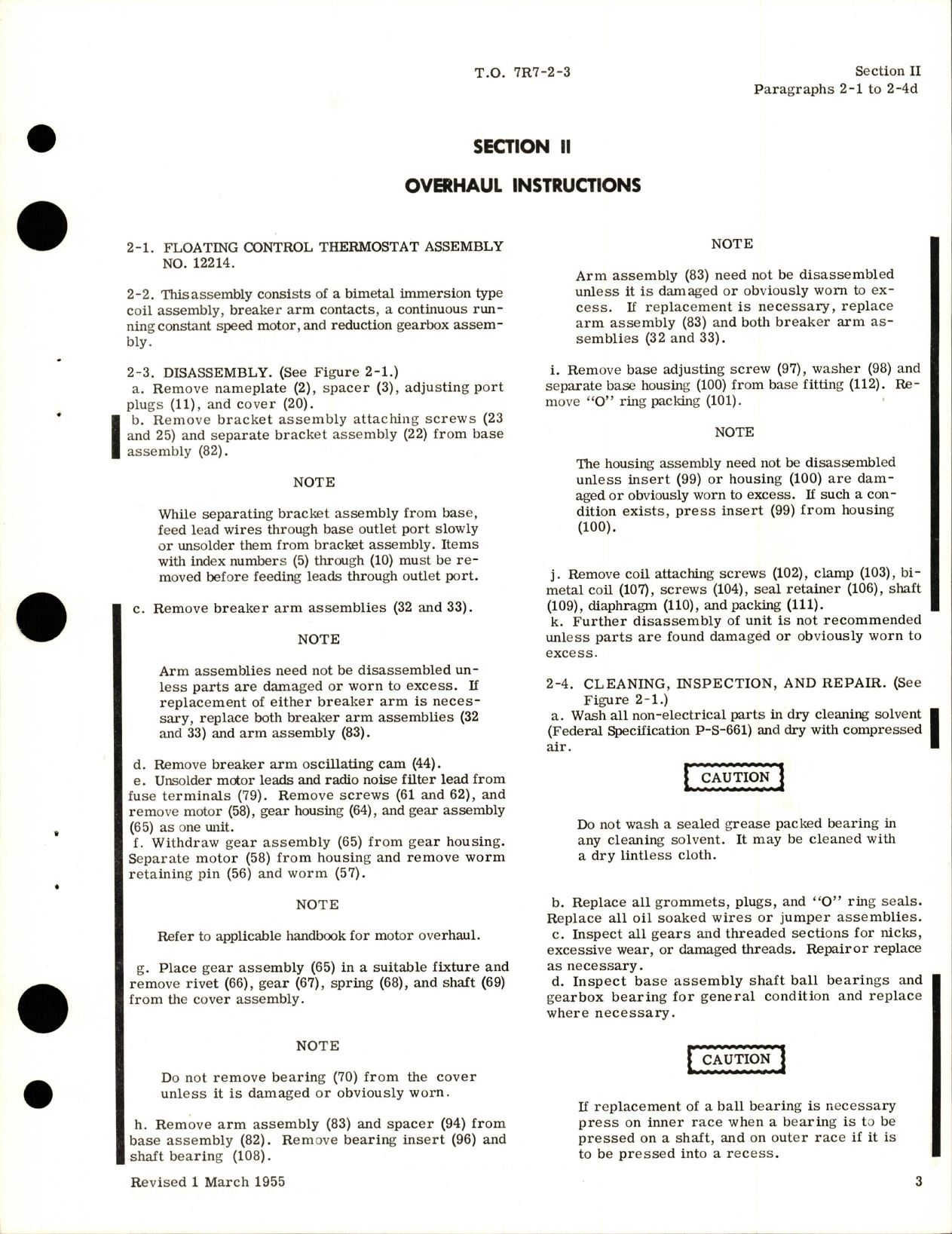 Sample page 7 from AirCorps Library document: Overhaul Instructions for Floating Control Thermostats 