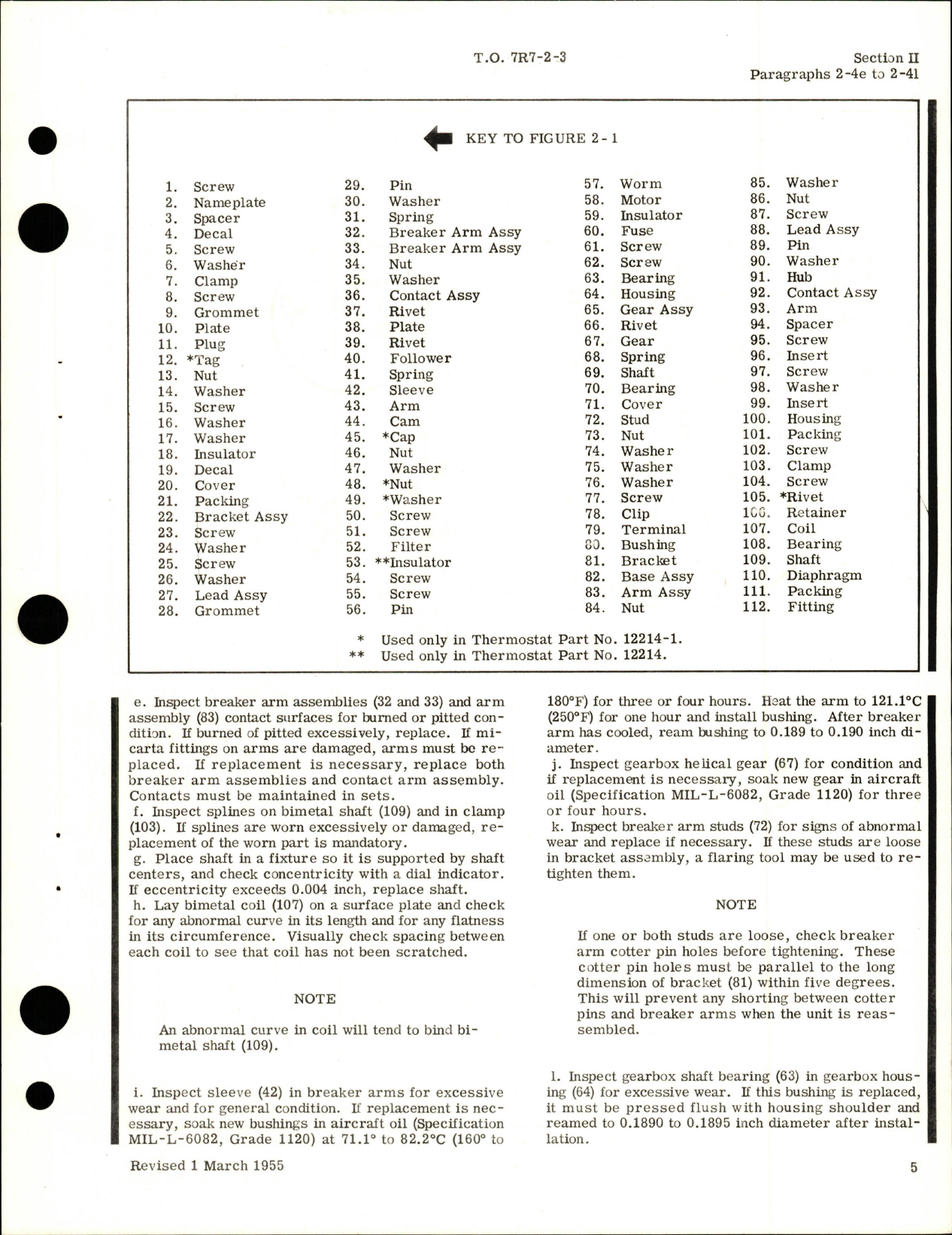 Sample page 9 from AirCorps Library document: Overhaul Instructions for Floating Control Thermostats 