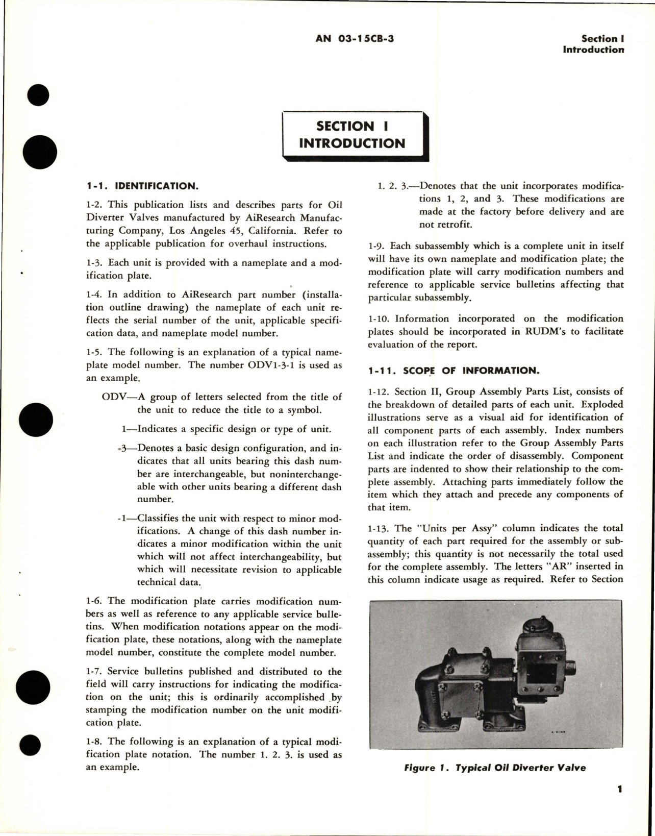 Sample page 5 from AirCorps Library document: Illustrated Parts Breakdown for Oil Diverter Valves