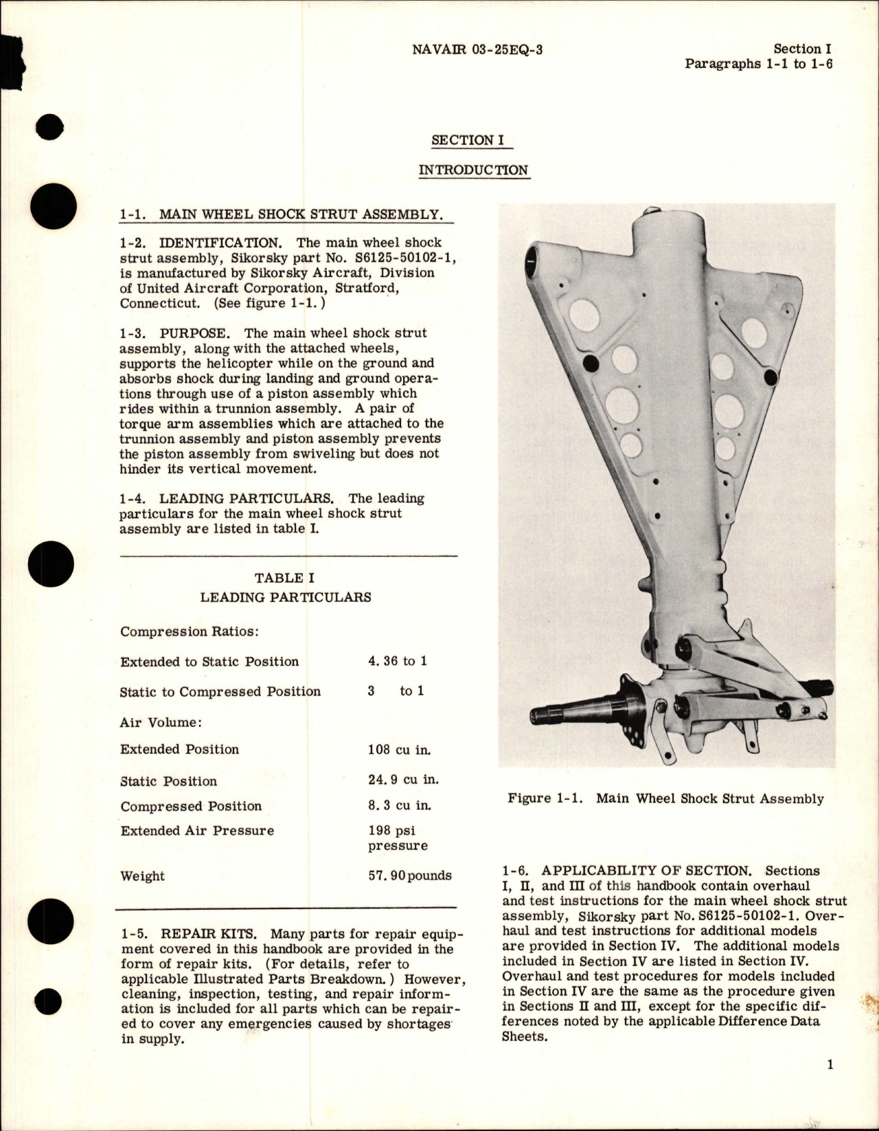 Sample page 5 from AirCorps Library document: Overhaul Instructions for Main Wheel Shock Strut Assembly - Parts S6125-50102-1 and S615-51103-1