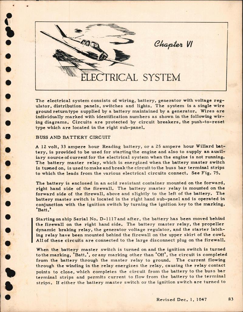 Airplane Electrical System Aircorps Library