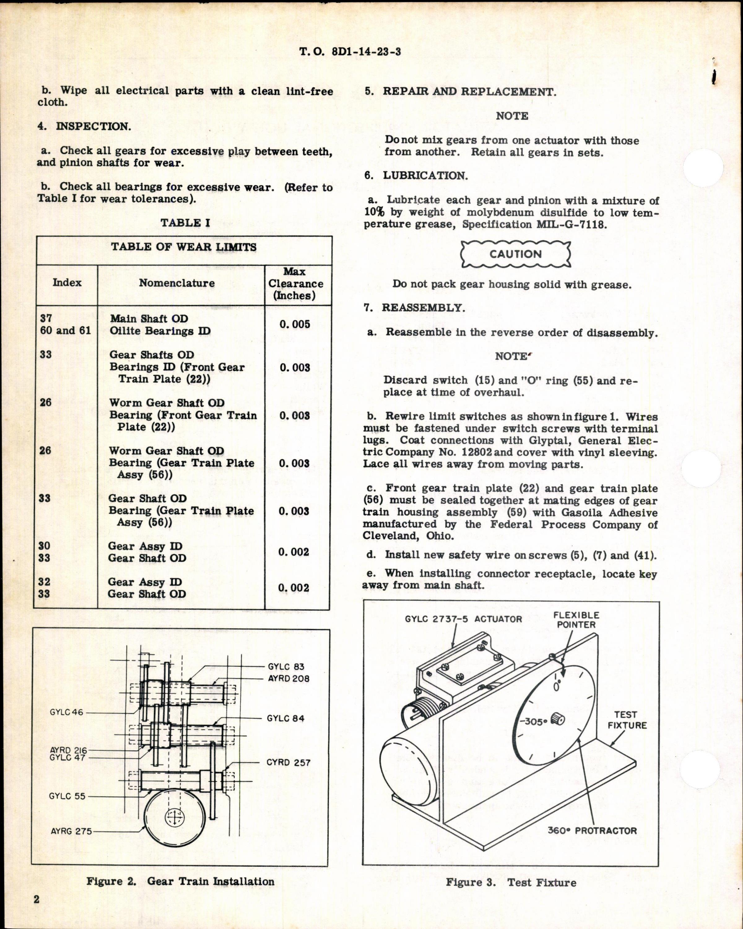 Sample page 2 from AirCorps Library document: Instructions w Parts Breakdown for Actuator, Undirectional