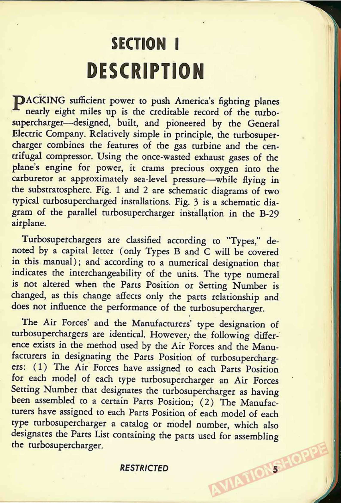 Sample page 7 from AirCorps Library document: Turbosupercharger Field Service Manual (General Electric)