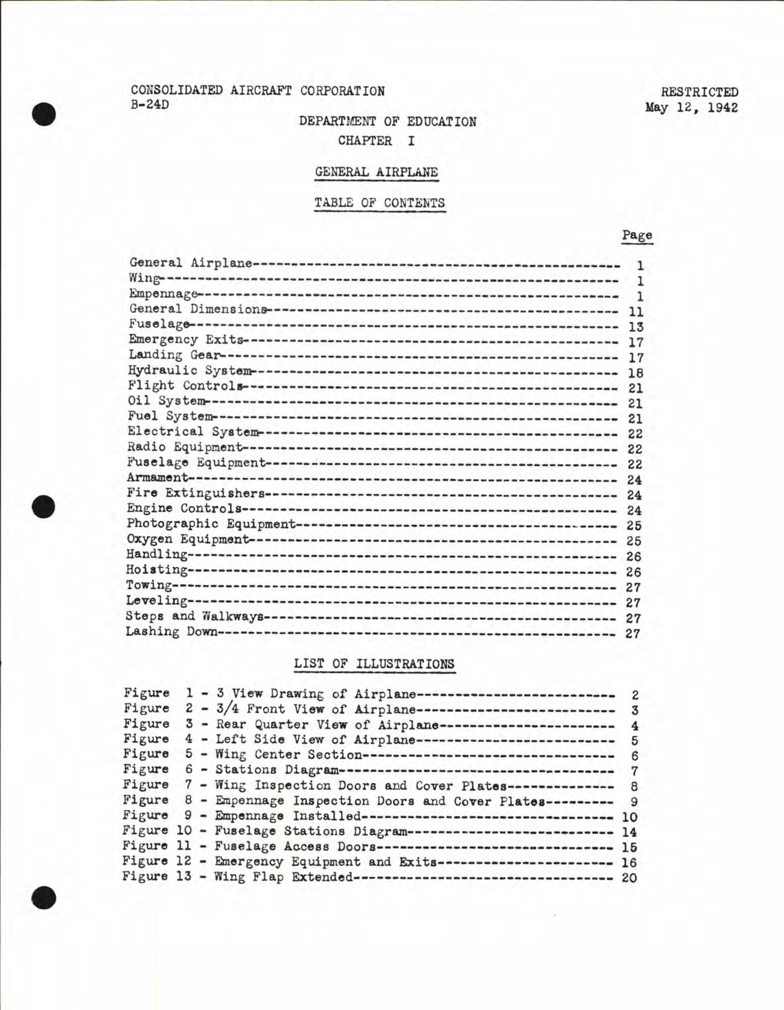 Sample page 3 from AirCorps Library document: Familiarization Manual for the B-24