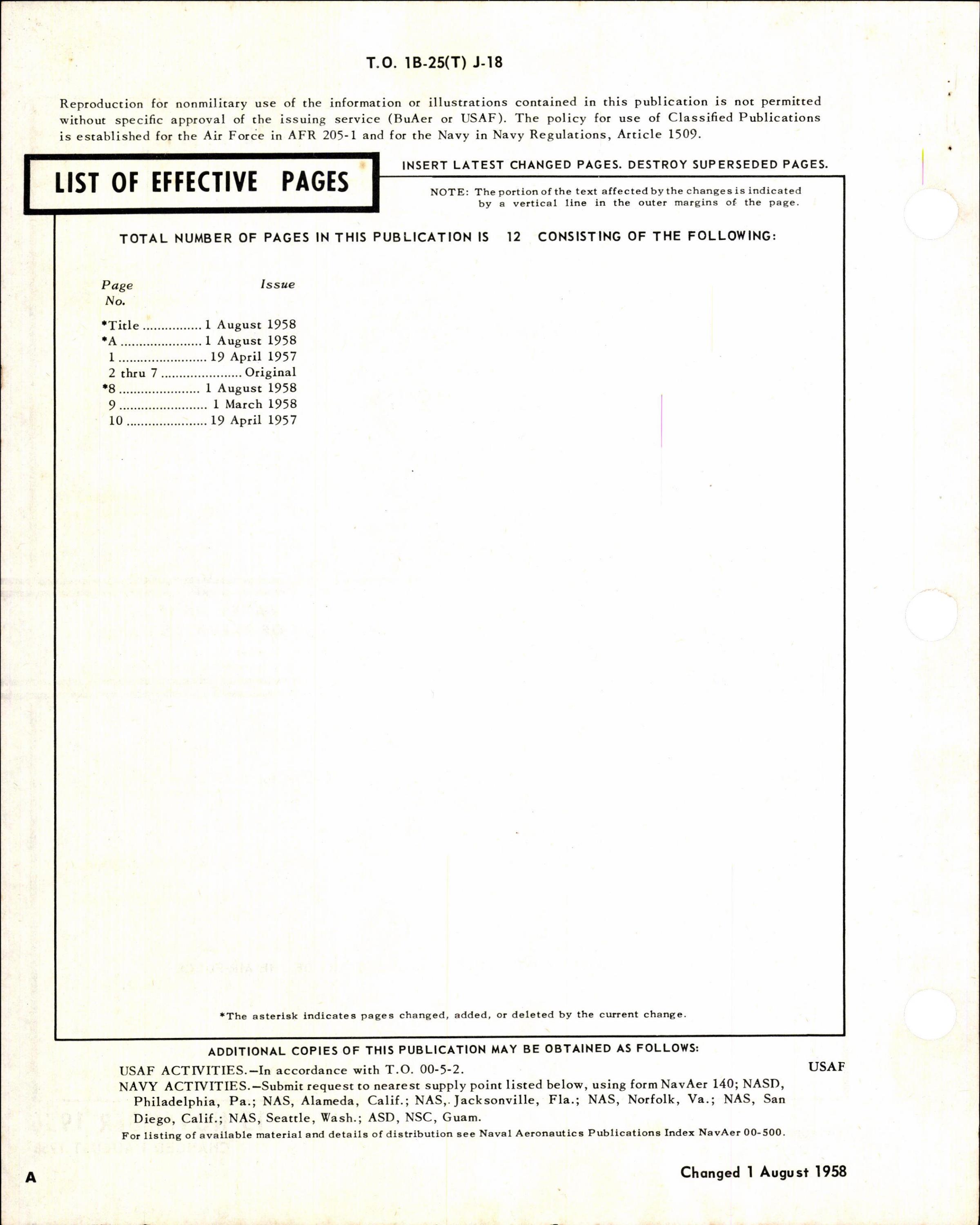 Sample page 2 from AirCorps Library document: Field Maintenance Airborne Material for USAF Series B-25J