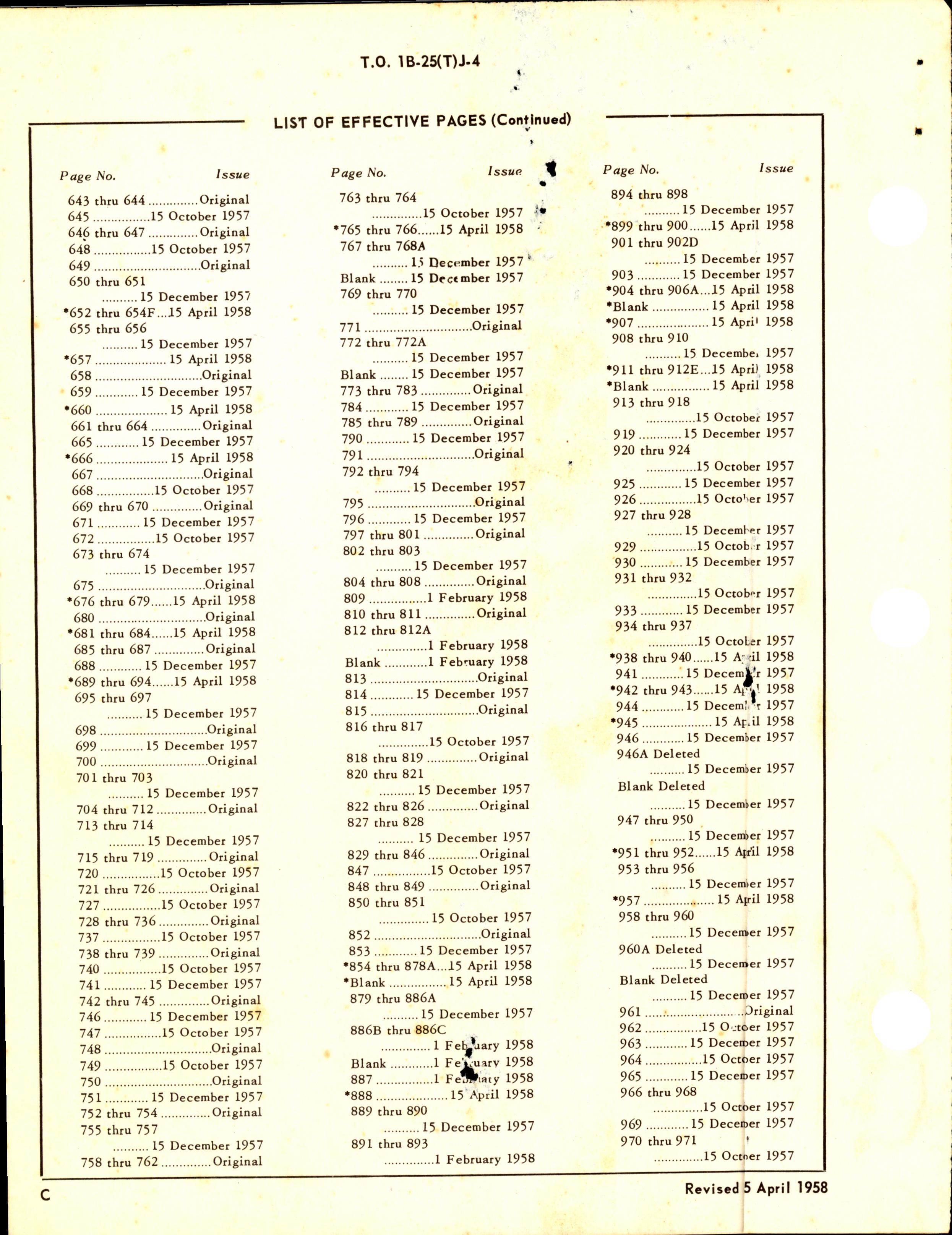 Sample page 4 from AirCorps Library document: Parts Breakdown for B-25J, TB-25J, TB-25L, TB-25L-1, & TB-25N