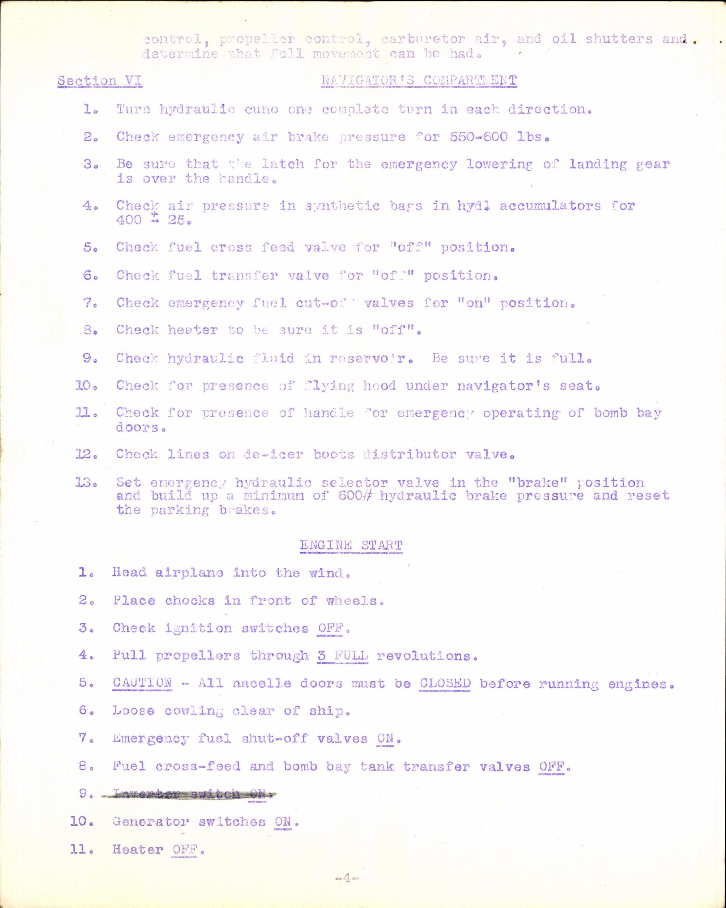 Sample page 6 from AirCorps Library document: Pre-Flight and Daily Inspection for B-25