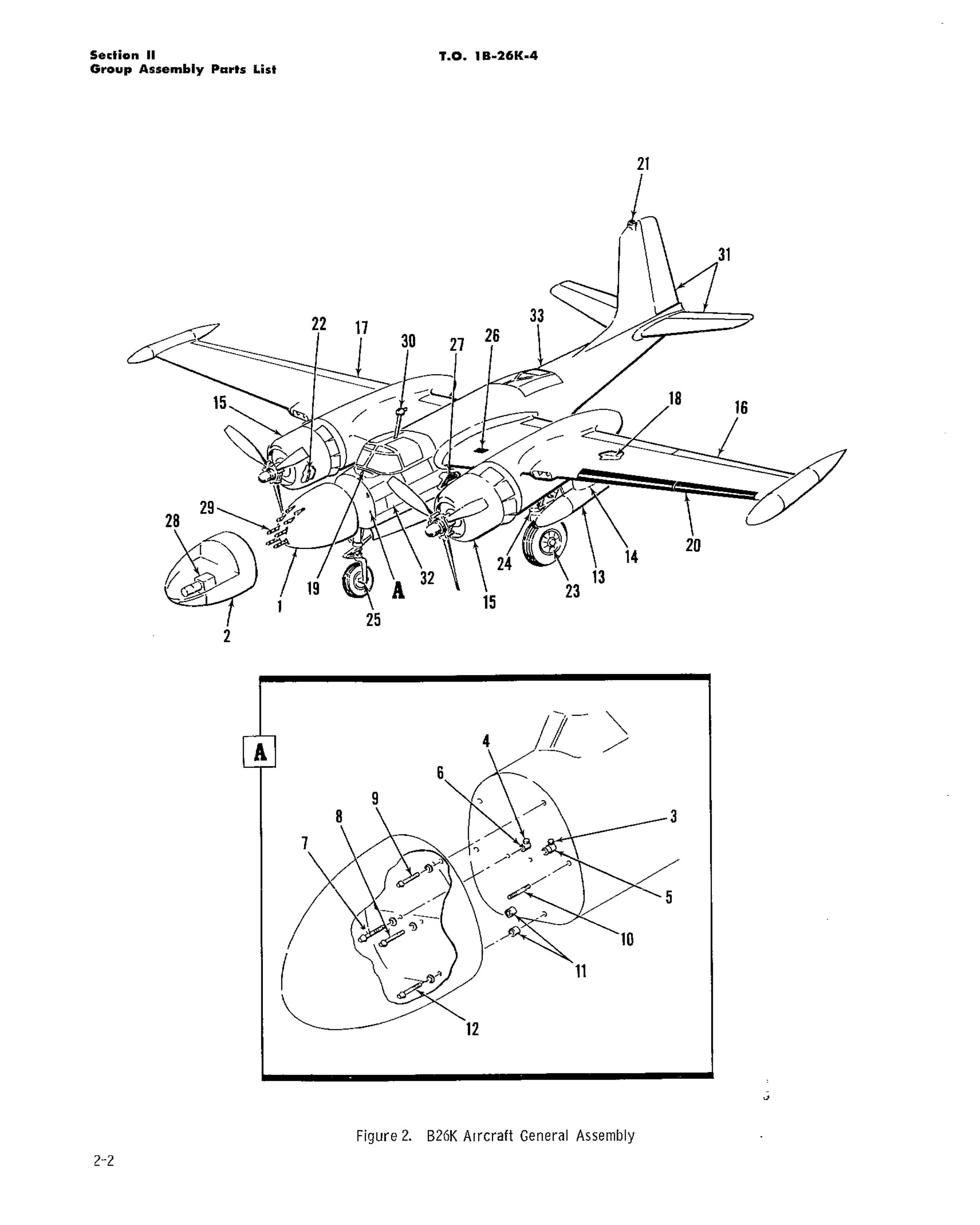 Sample page 20 from AirCorps Library document: Illustrated Parts Breakdown for B-26K Series Aircraft