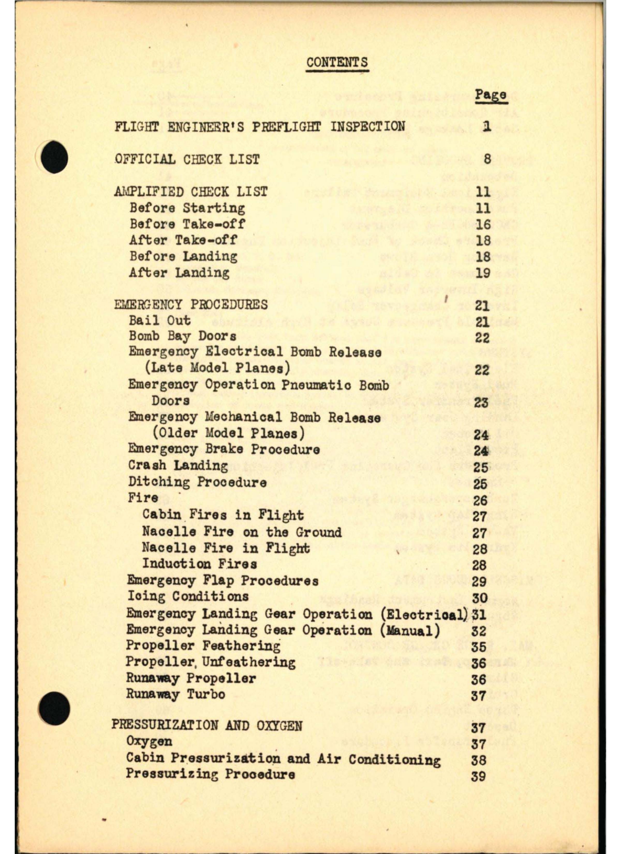 Sample page  4  from AirCorps Library document: B-29 Standard Procedures for Flight Engineers, Second Air Force