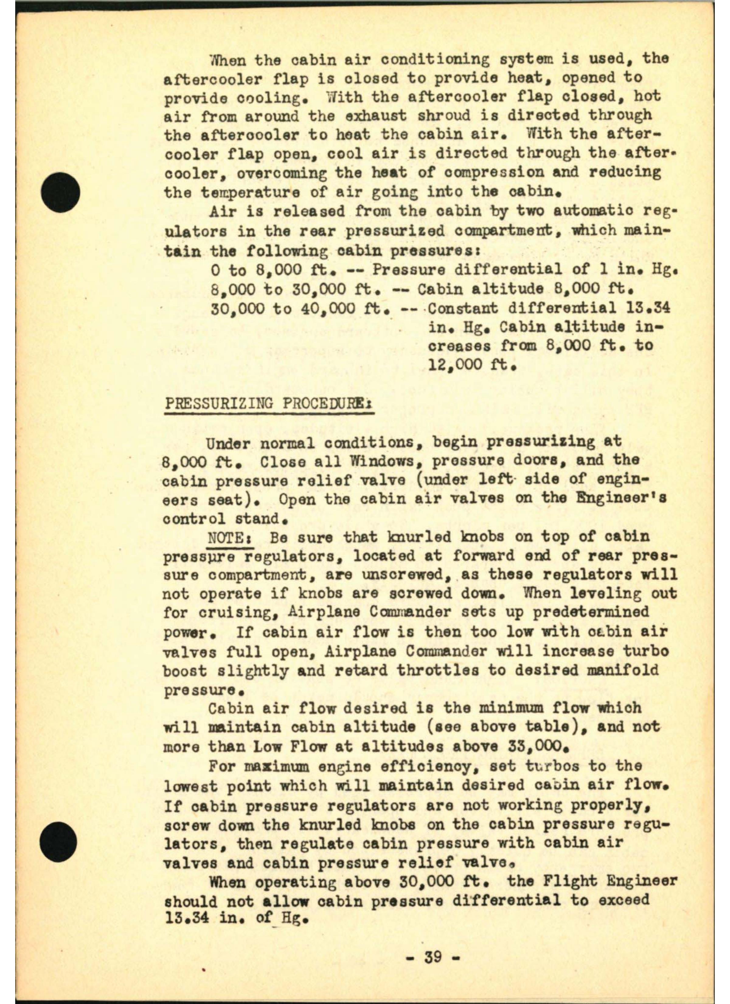 Sample page  44 from AirCorps Library document: B-29 Standard Procedures for Flight Engineers, Second Air Force