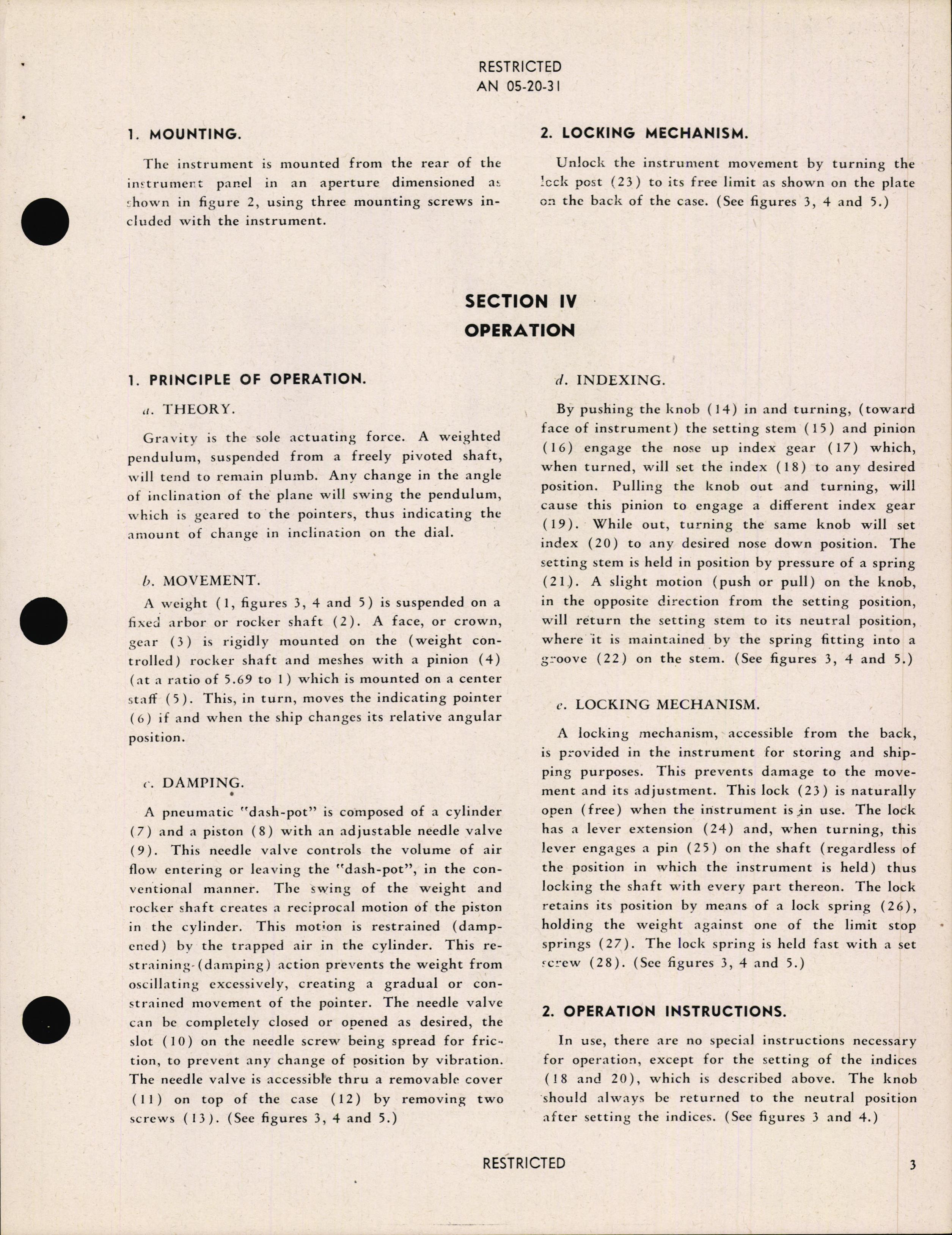 Sample page 9 from AirCorps Library document: Handbook of Instructions with Parts Catalog for Type B-2 Inclinometer