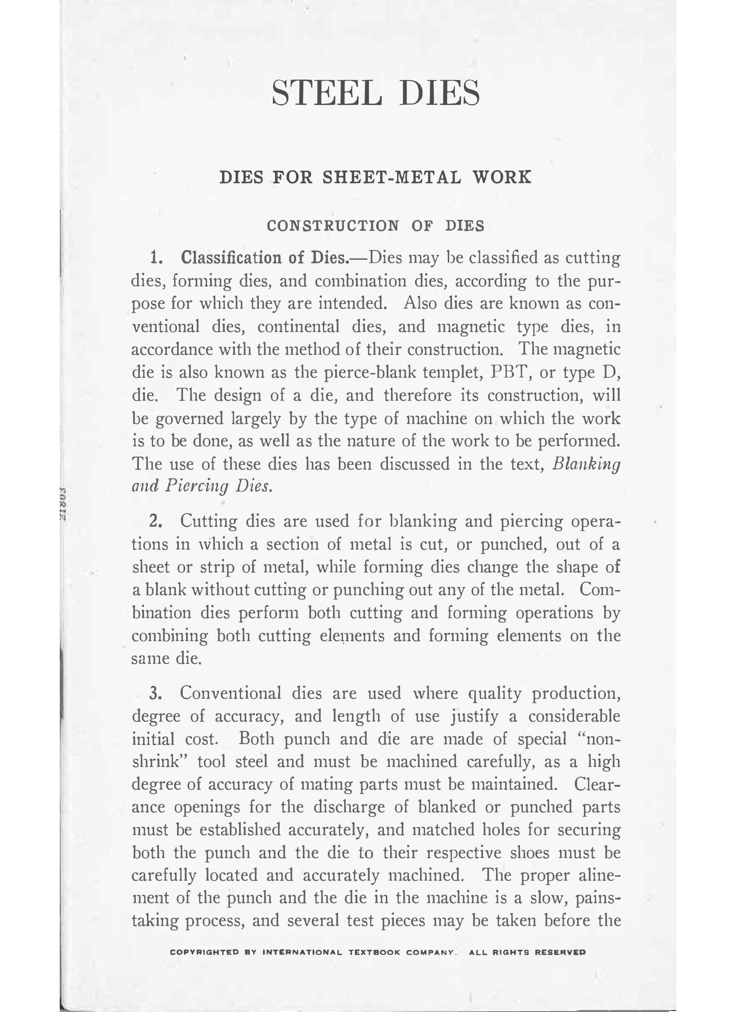 Sample page 3 from AirCorps Library document: Aircraft Tooling - Steel Dies - Bureau of Aeronautics