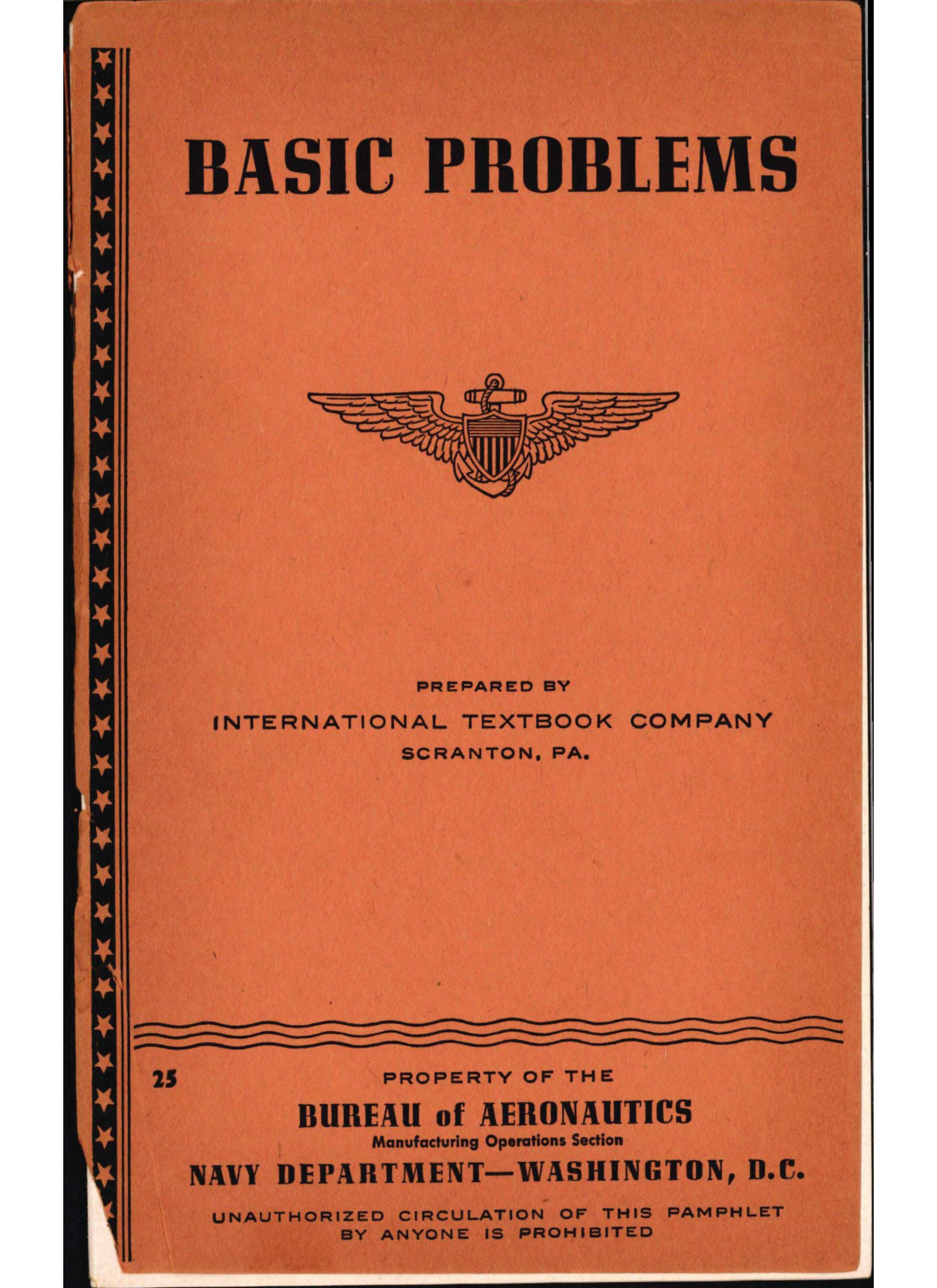 Sample page 1 from AirCorps Library document: Basic Problems - Bureau of Aeronautics