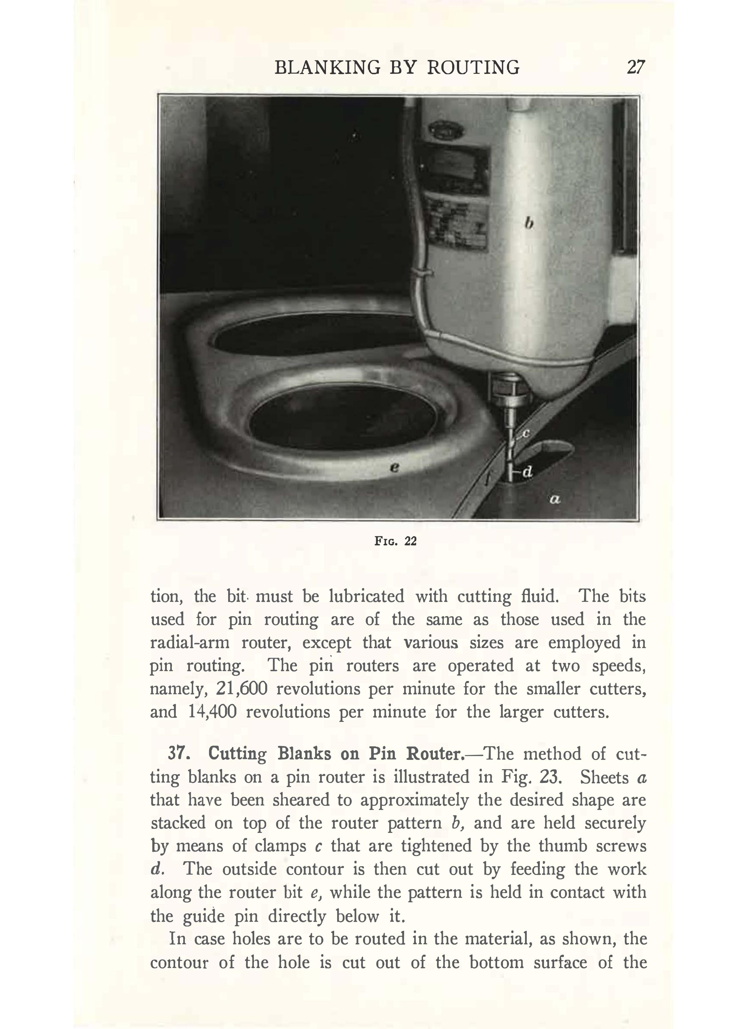 Sample page 29 from AirCorps Library document: Blanking and Punching - Blanking by Routing - Bureau of Aeronautics