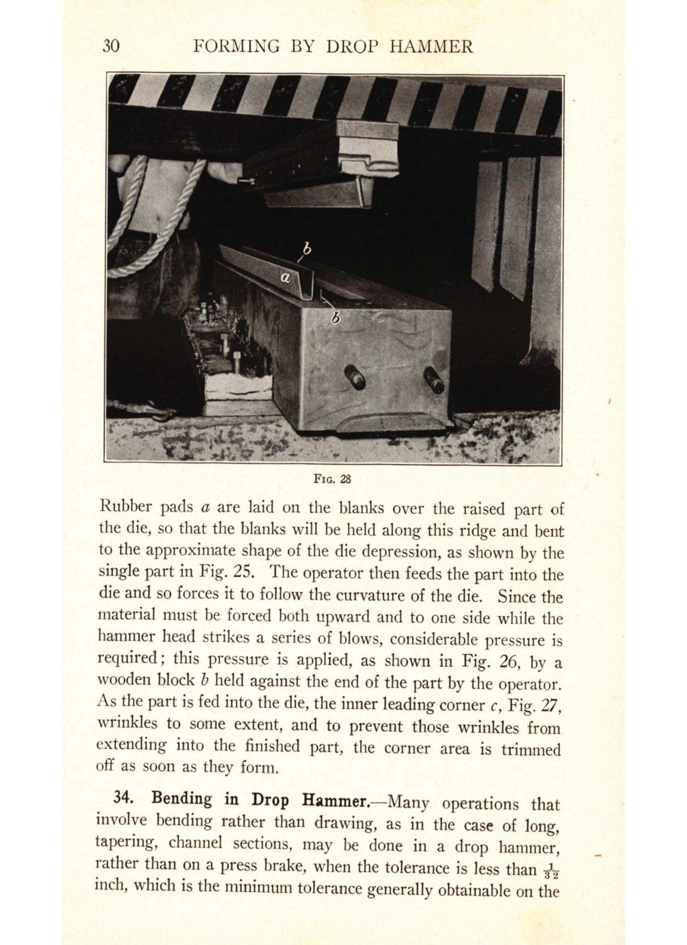 Sample page 32 from AirCorps Library document: Forming Methods - Drop Hammer - Bureau of Aeronautics