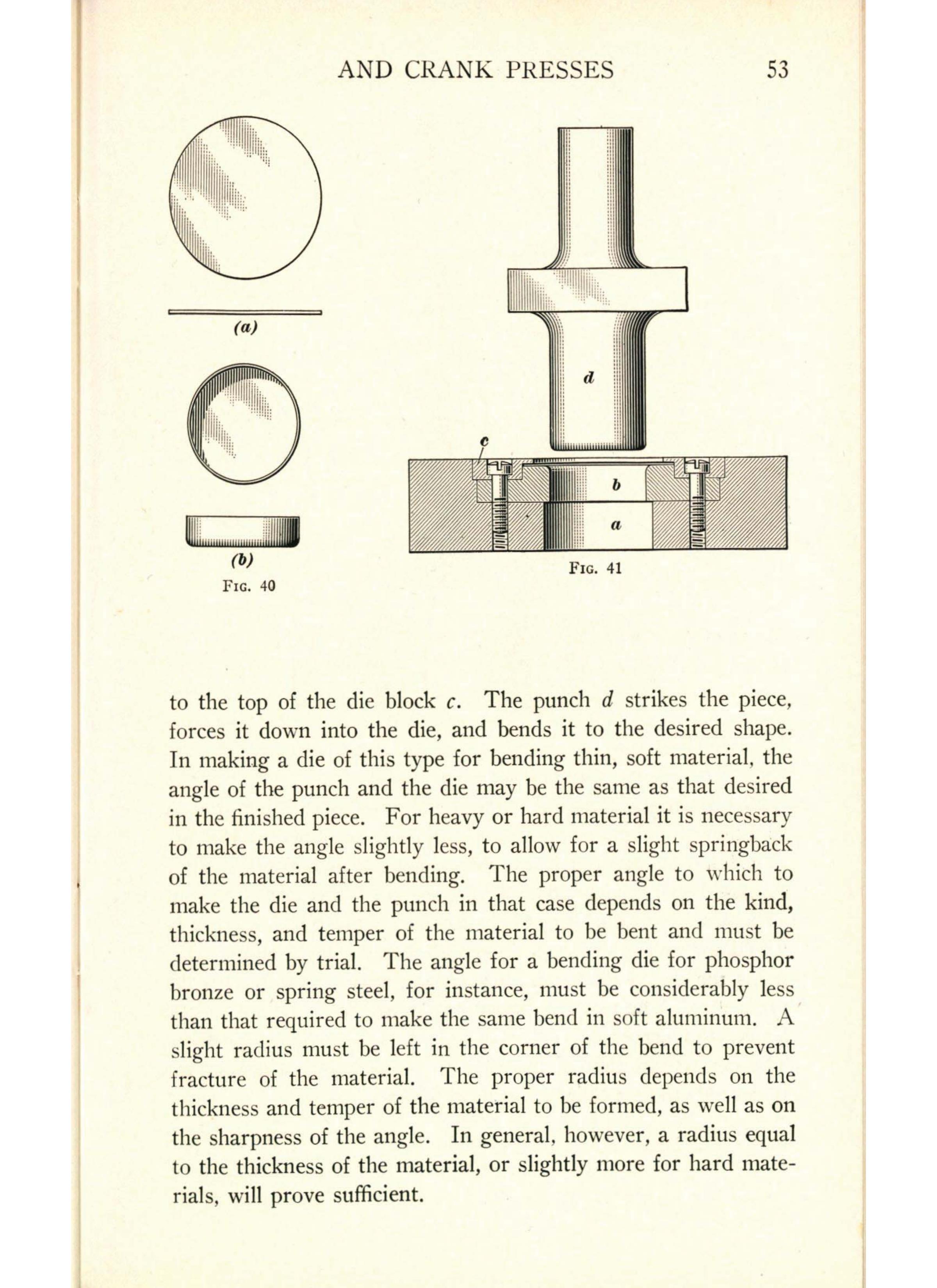 Sample page 55 from AirCorps Library document: Forming Methods - Hydraulic & Crank Presses - Bureau of Aeronautics