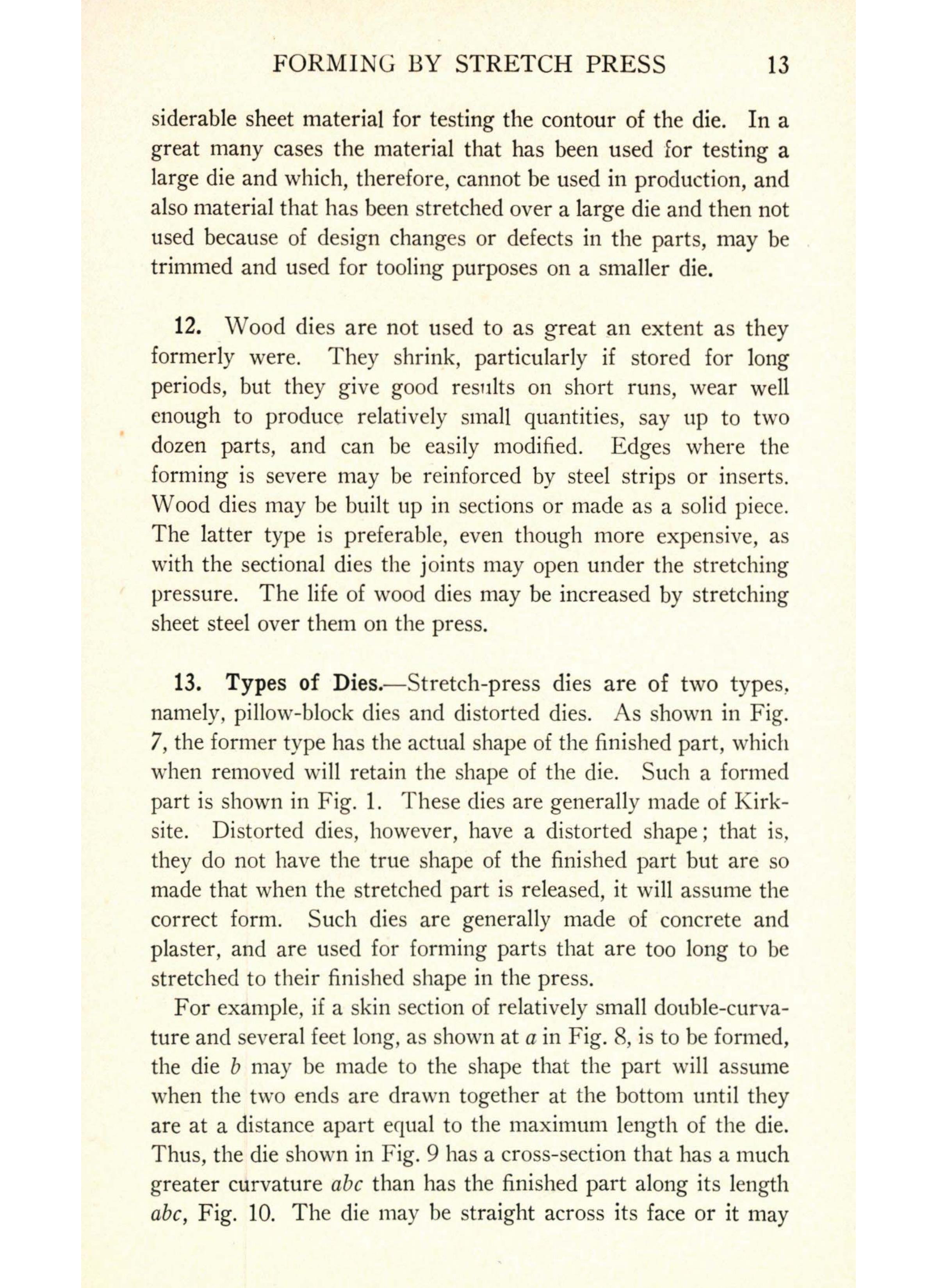 Sample page 15 from AirCorps Library document: Forming Methods - Stretch Press - Bureau of Aeronautics