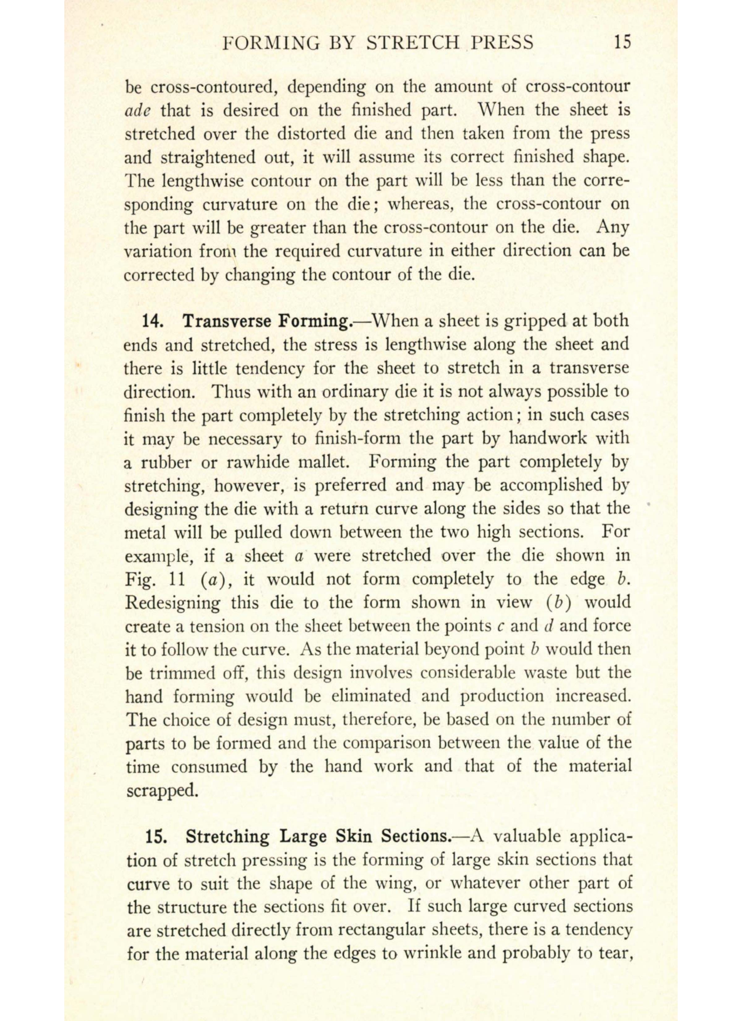 Sample page 17 from AirCorps Library document: Forming Methods - Stretch Press - Bureau of Aeronautics