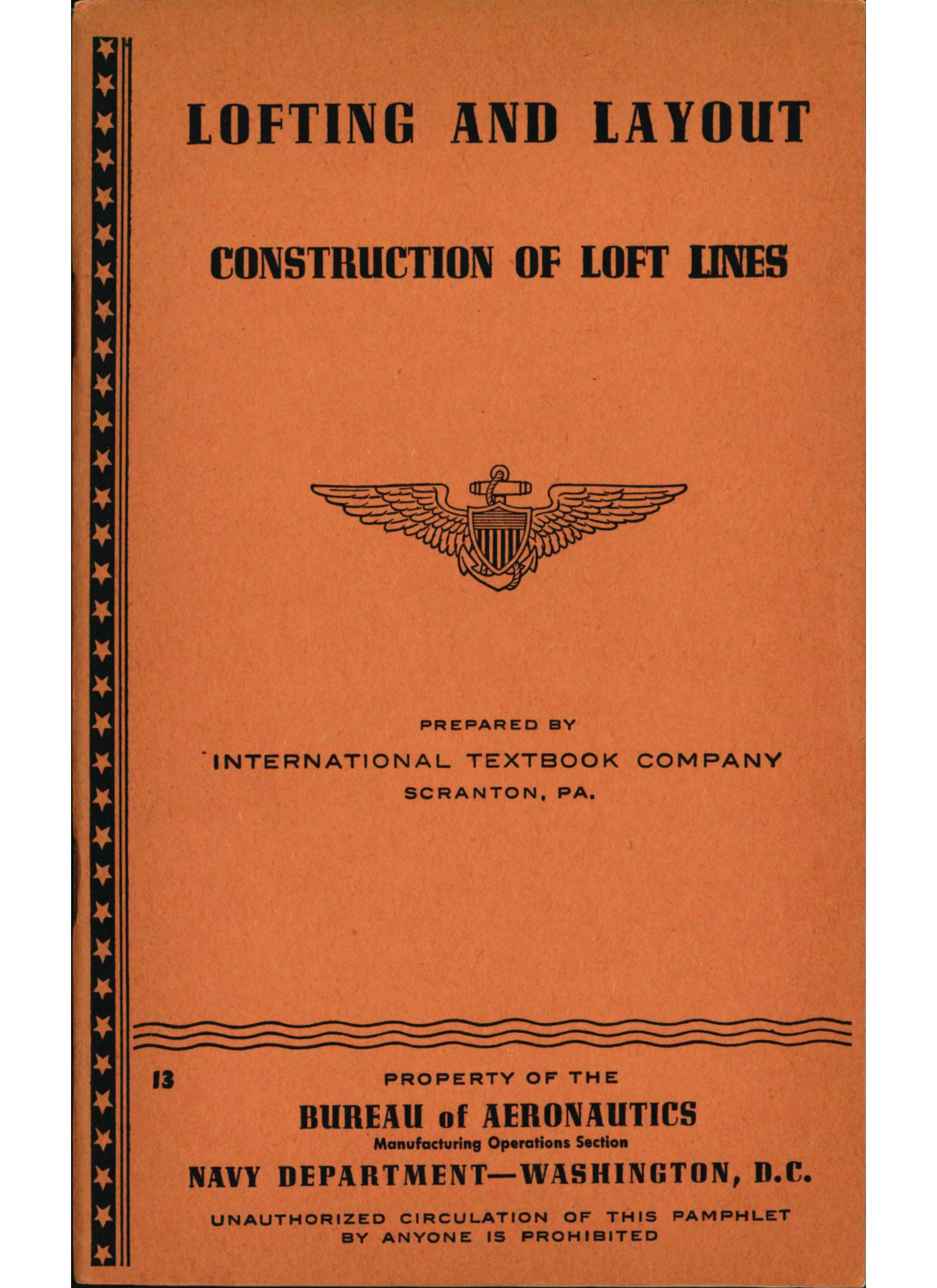 Sample page 1 from AirCorps Library document: Lofting and Layout - Construction of Loft Lines - Bureau of Aeronautics