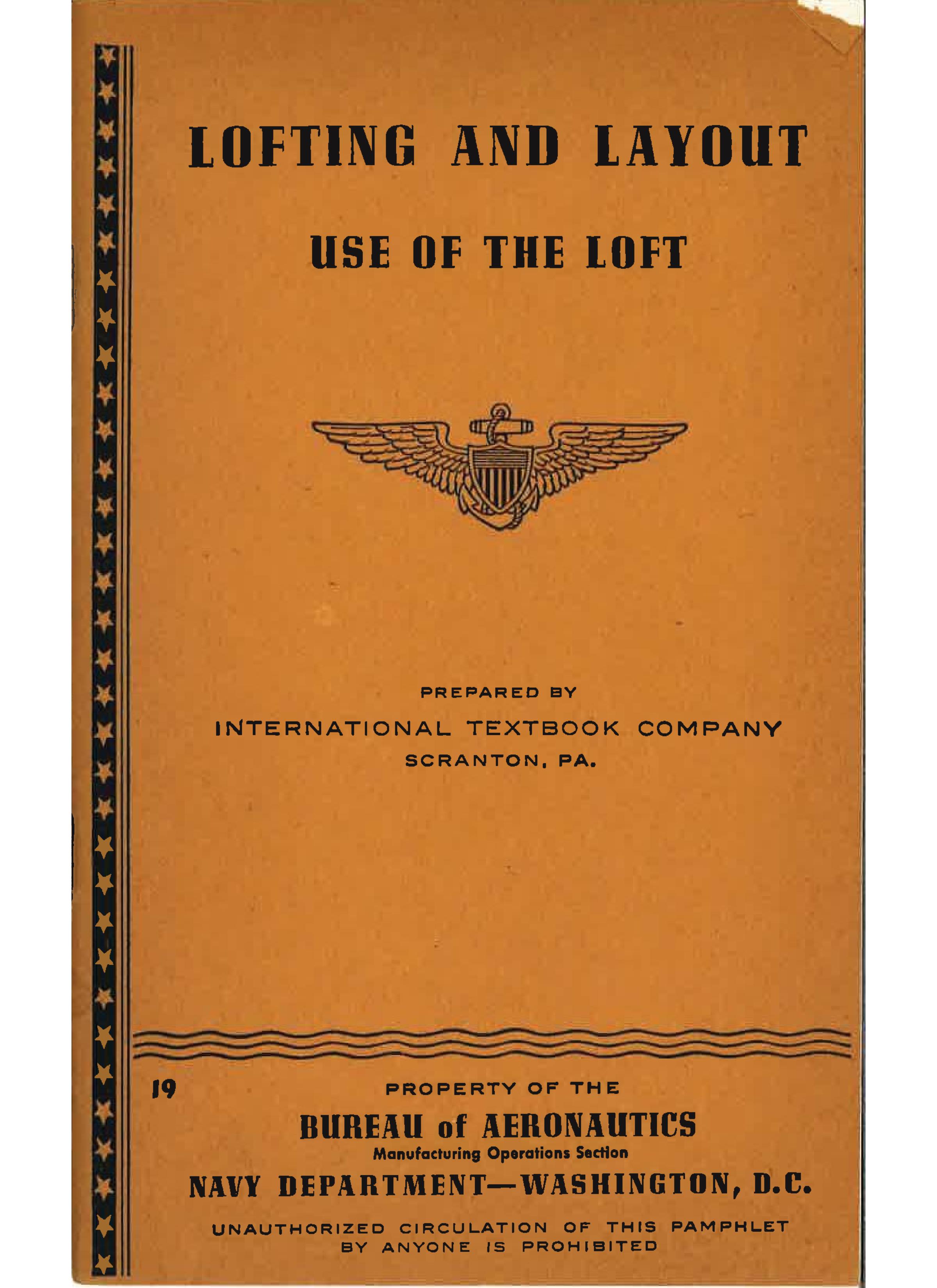 Sample page 1 from AirCorps Library document: Lofting and Layout - Use of the Loft - Bureau of Aeronautics