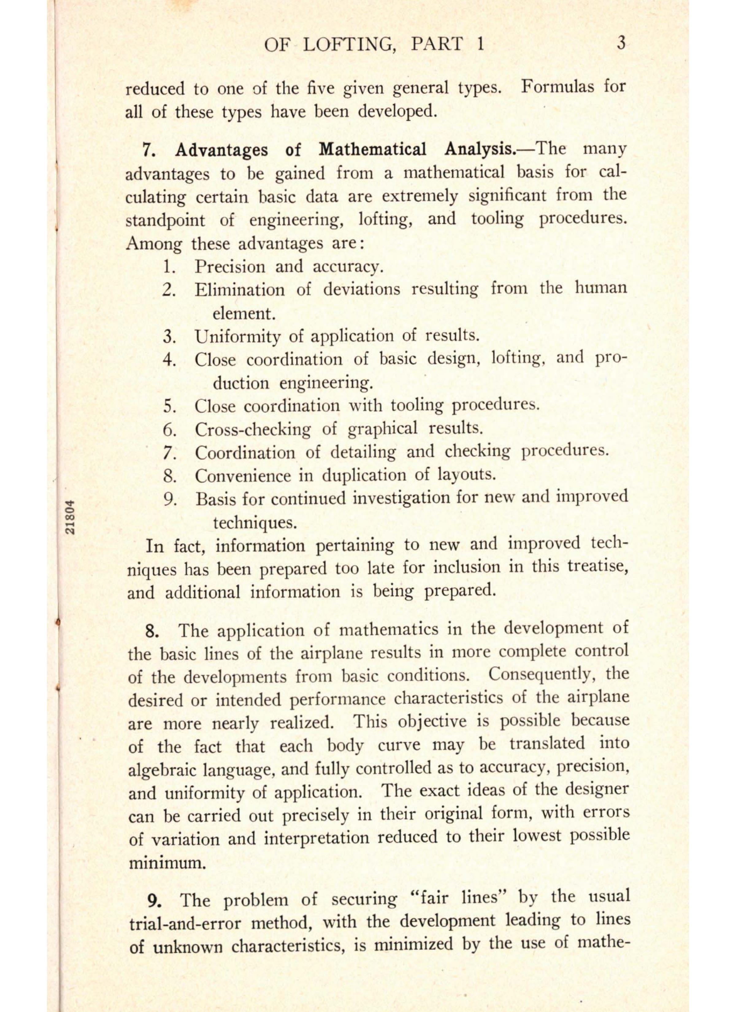 Sample page 5 from AirCorps Library document: Mathmatical Technique of Lofting - Part 1 - Bureau of Aeronautics