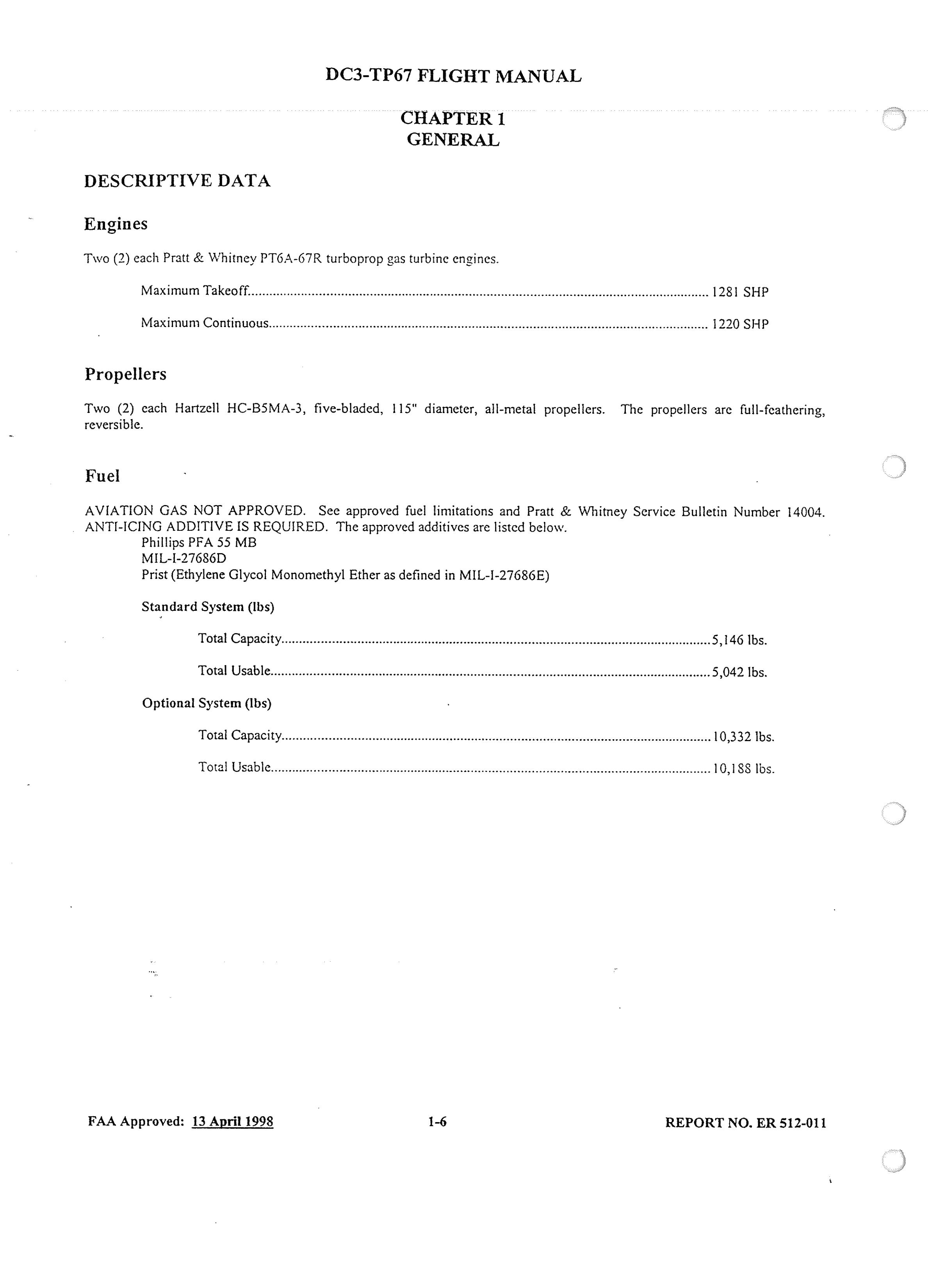 Sample page 14 from AirCorps Library document: Basler Turbo Conversions Flight Manual for Turbo DC3-TP67