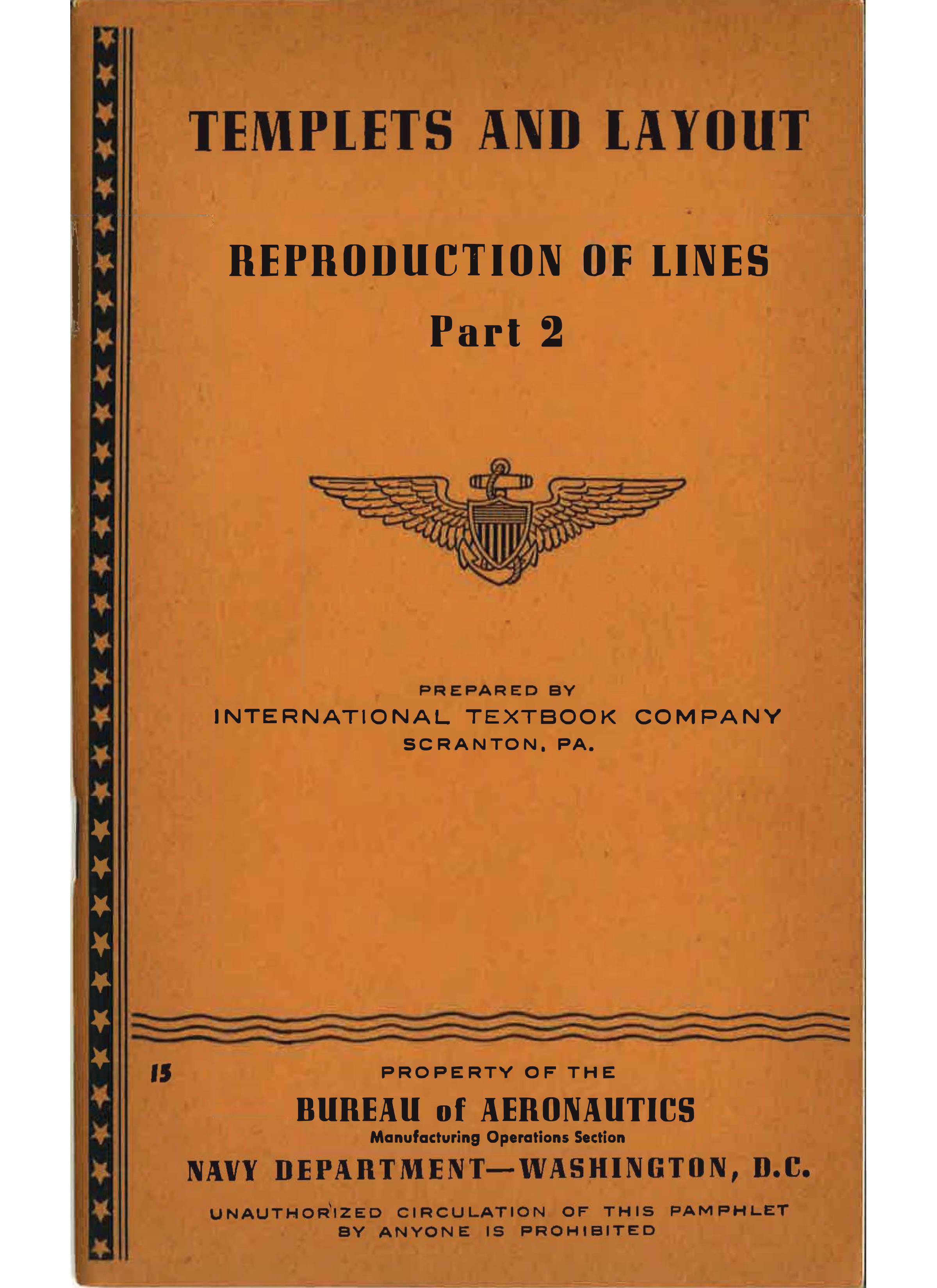 Sample page 1 from AirCorps Library document: Templets and Layout - Reproduction of Lines Part 2 - Bureau of Aeronautics