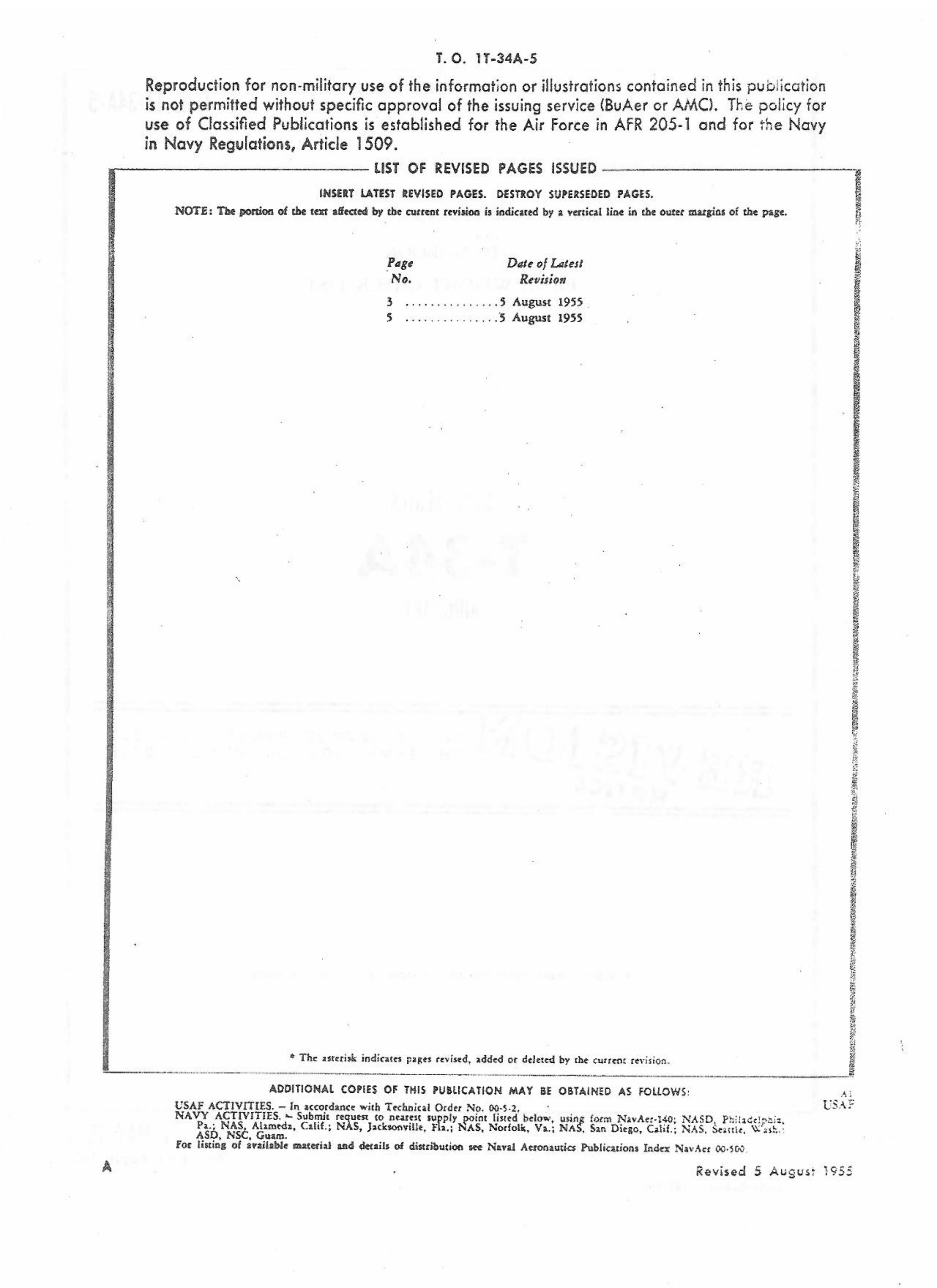 Sample page 2 from AirCorps Library document: Basic Weight Check List for T-34A Aircraft