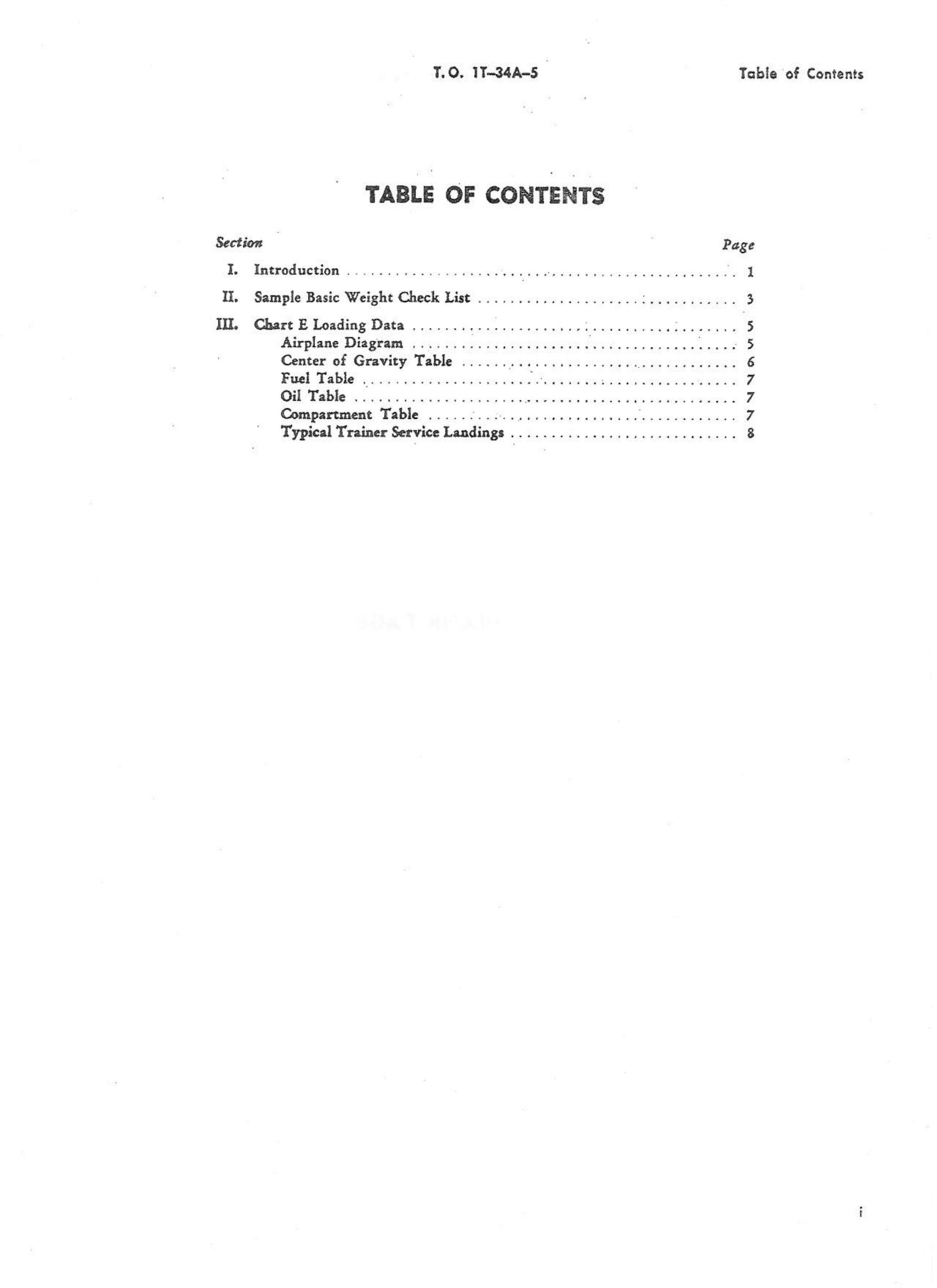 Sample page 3 from AirCorps Library document: Basic Weight Check List for T-34A Aircraft