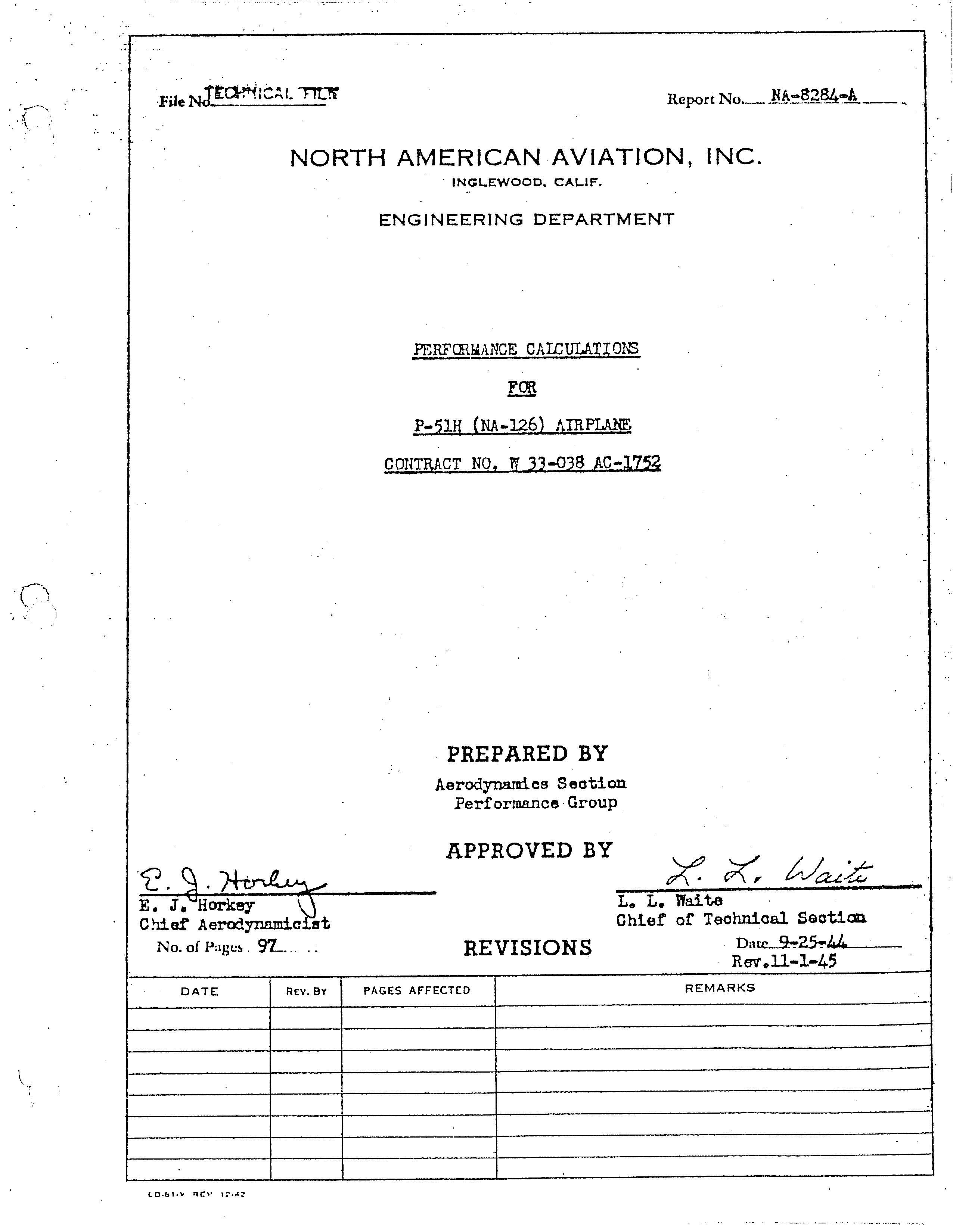 Sample page 2 from AirCorps Library document: Performance Calculations for P-51H (NA-126) Airplanes